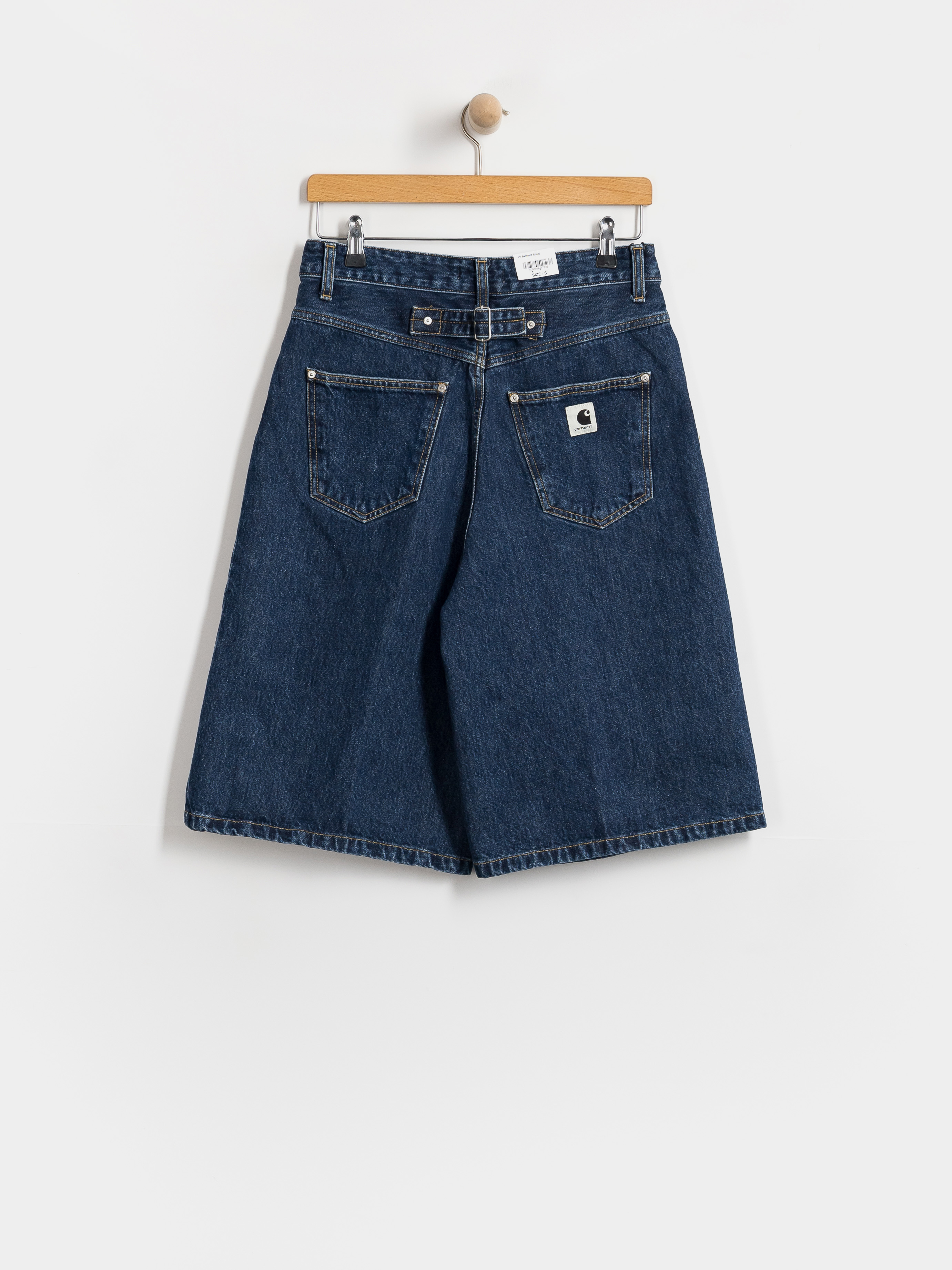 Къси панталони Carhartt WIP Belmont Wmn (blue stone washed)