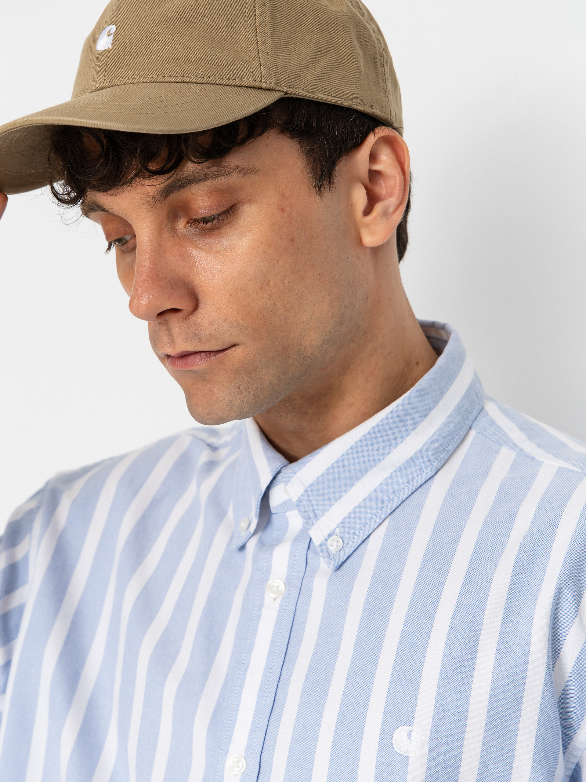 Риза Carhartt WIP Deven (deven stripe/bleach/white)