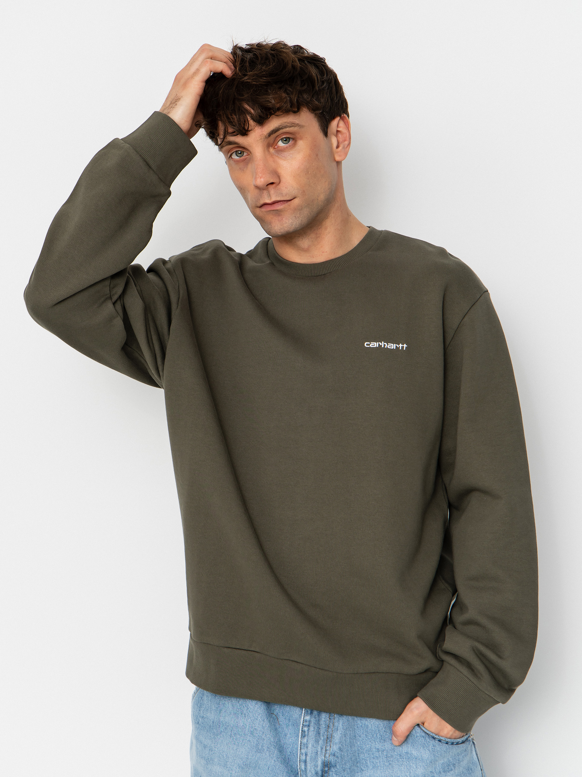 u0421u0443u0438u0442u0448u044au0440u0442 Carhartt WIP Script Embroidery (leaf/white)