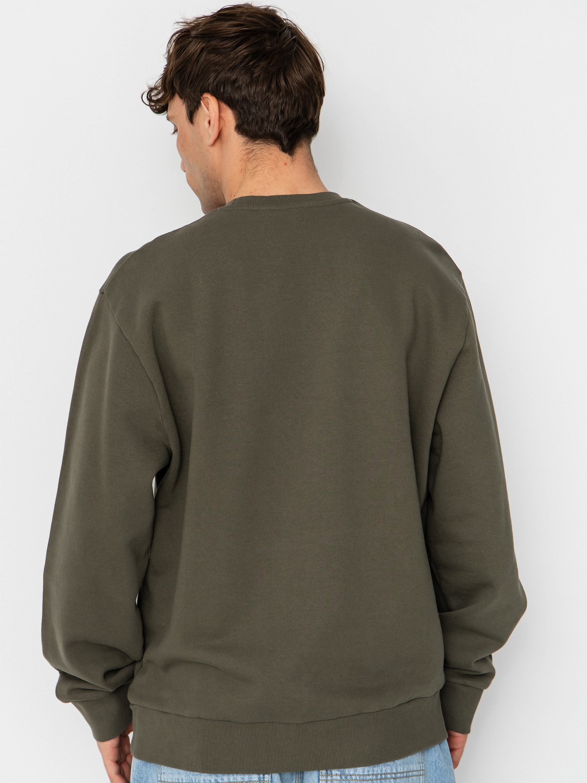 Суитшърт Carhartt WIP Script Embroidery (leaf/white)