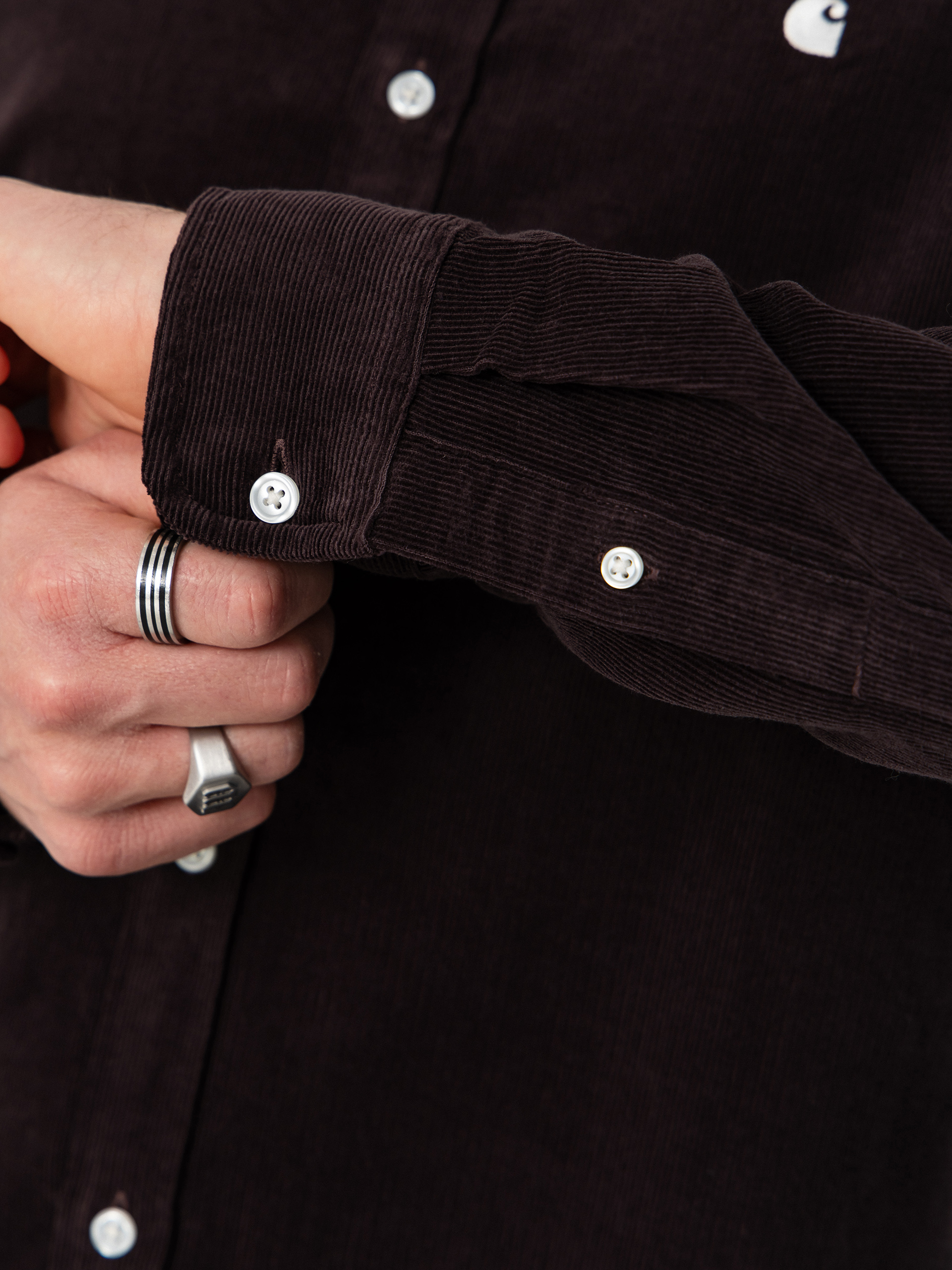 Риза Carhartt WIP Madison Fine Cord (shale/wax)