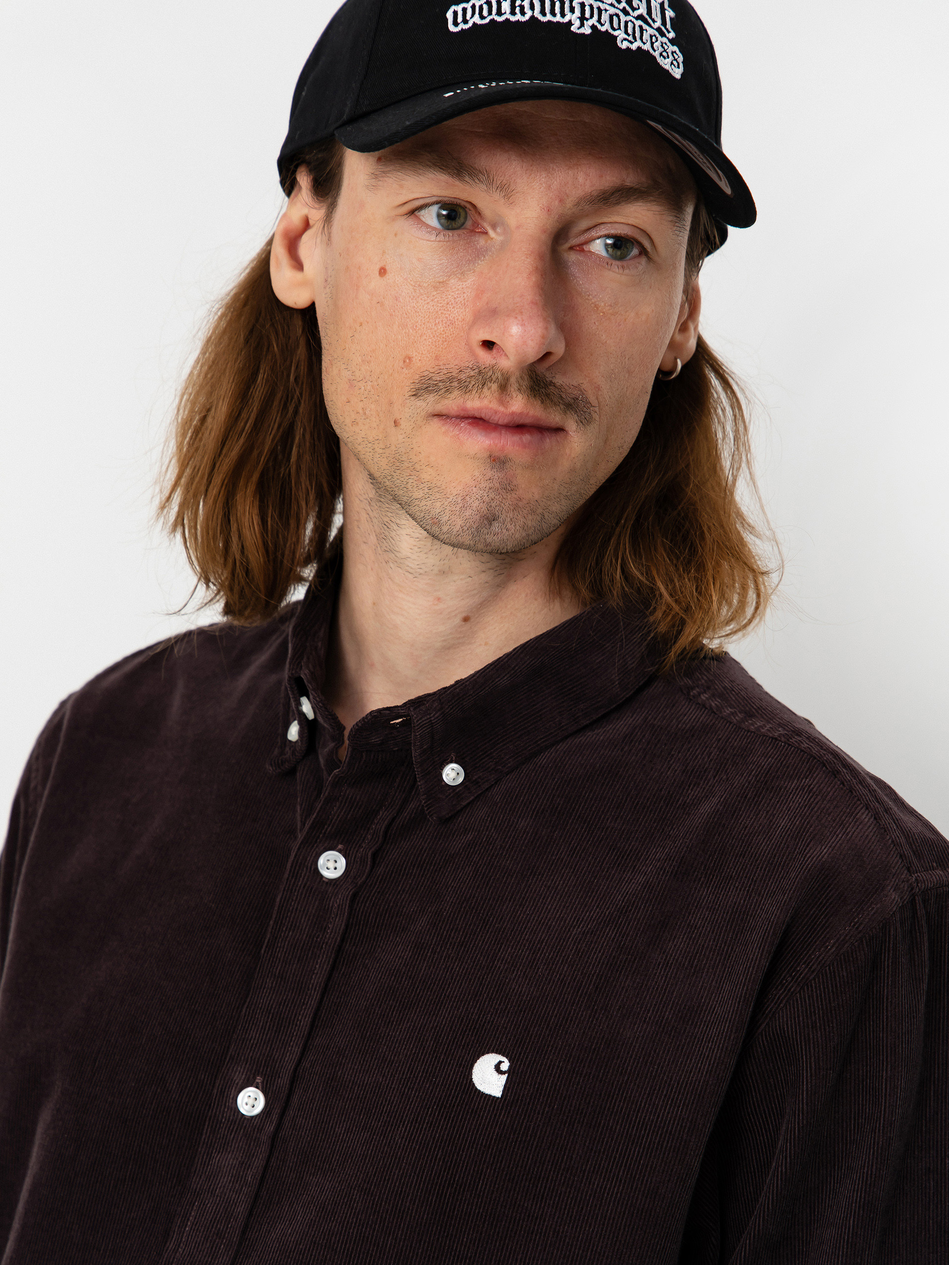 Риза Carhartt WIP Madison Fine Cord (shale/wax)