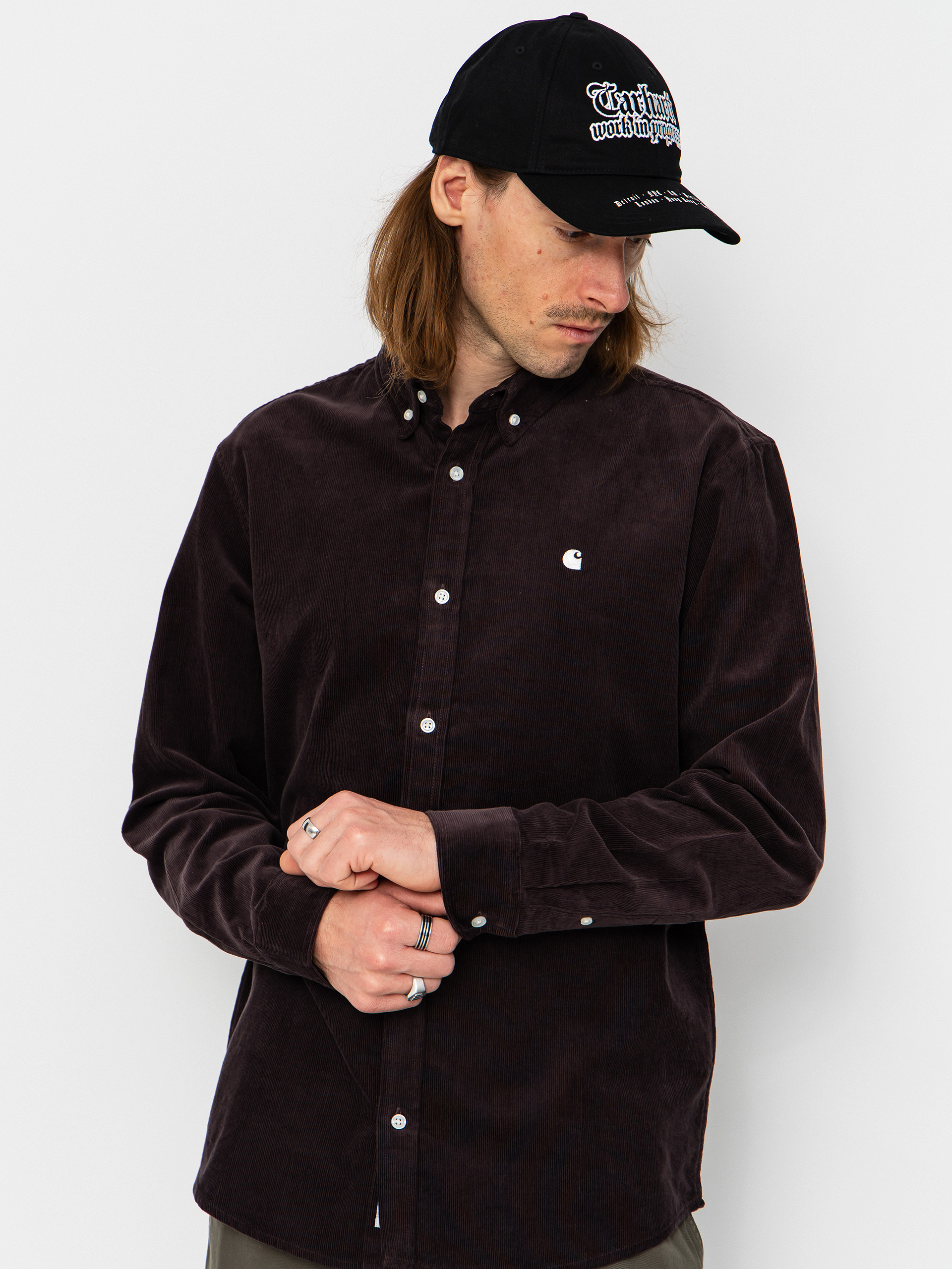 Риза Carhartt WIP Madison Fine Cord (shale/wax)