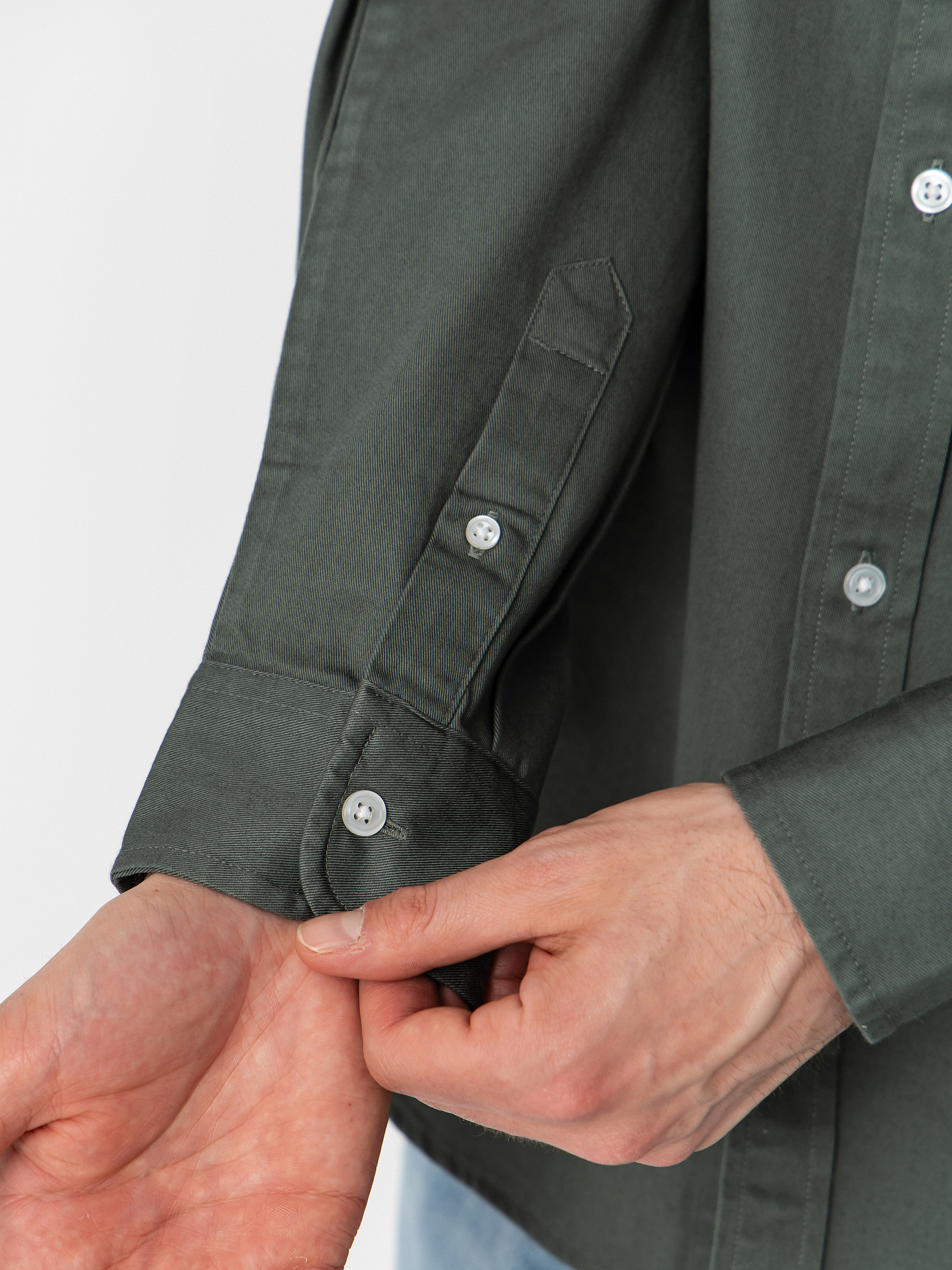 Риза Carhartt WIP Madison (velvet green/white)