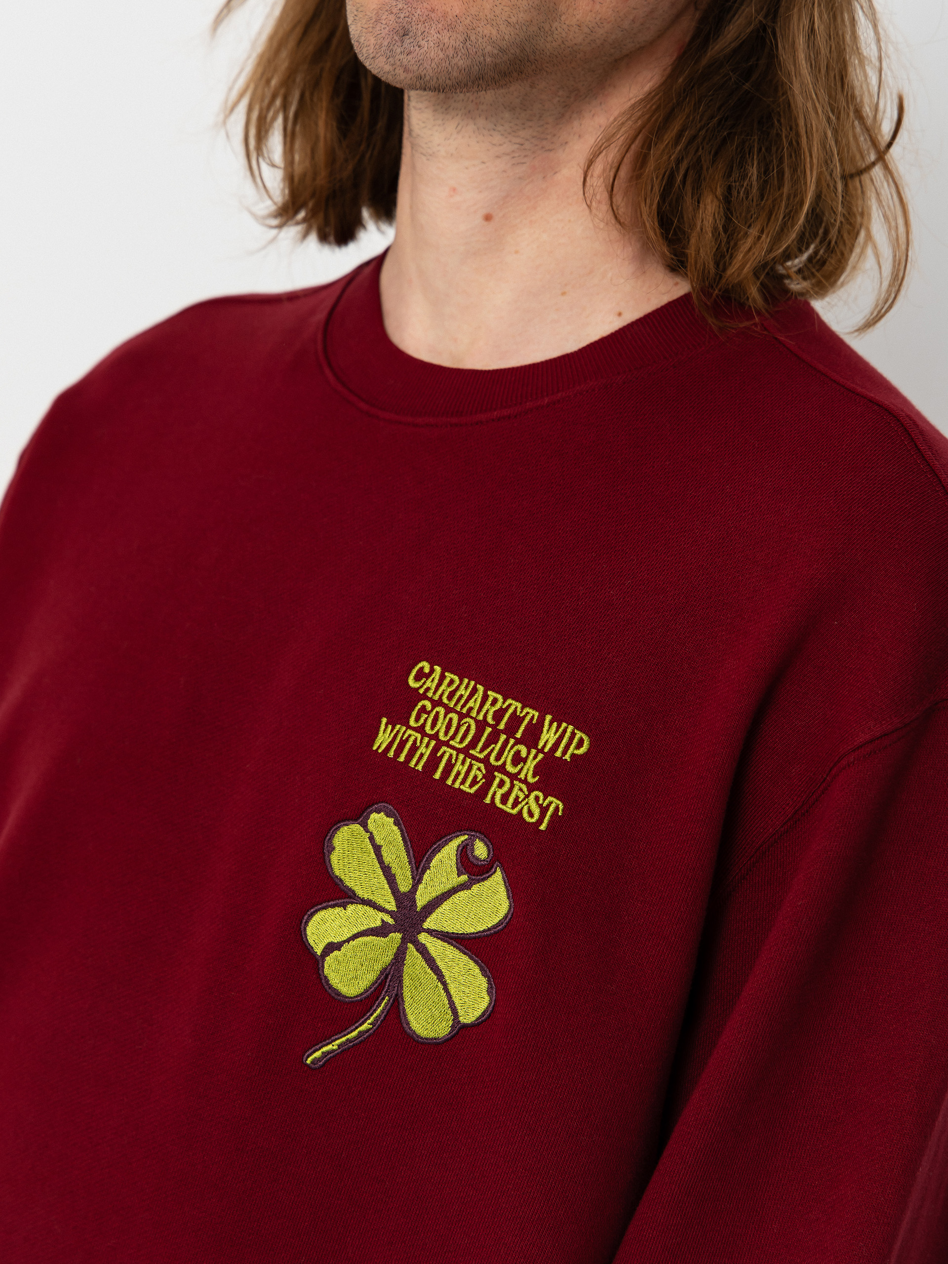 Суитшърт Carhartt WIP Clover (marsala)