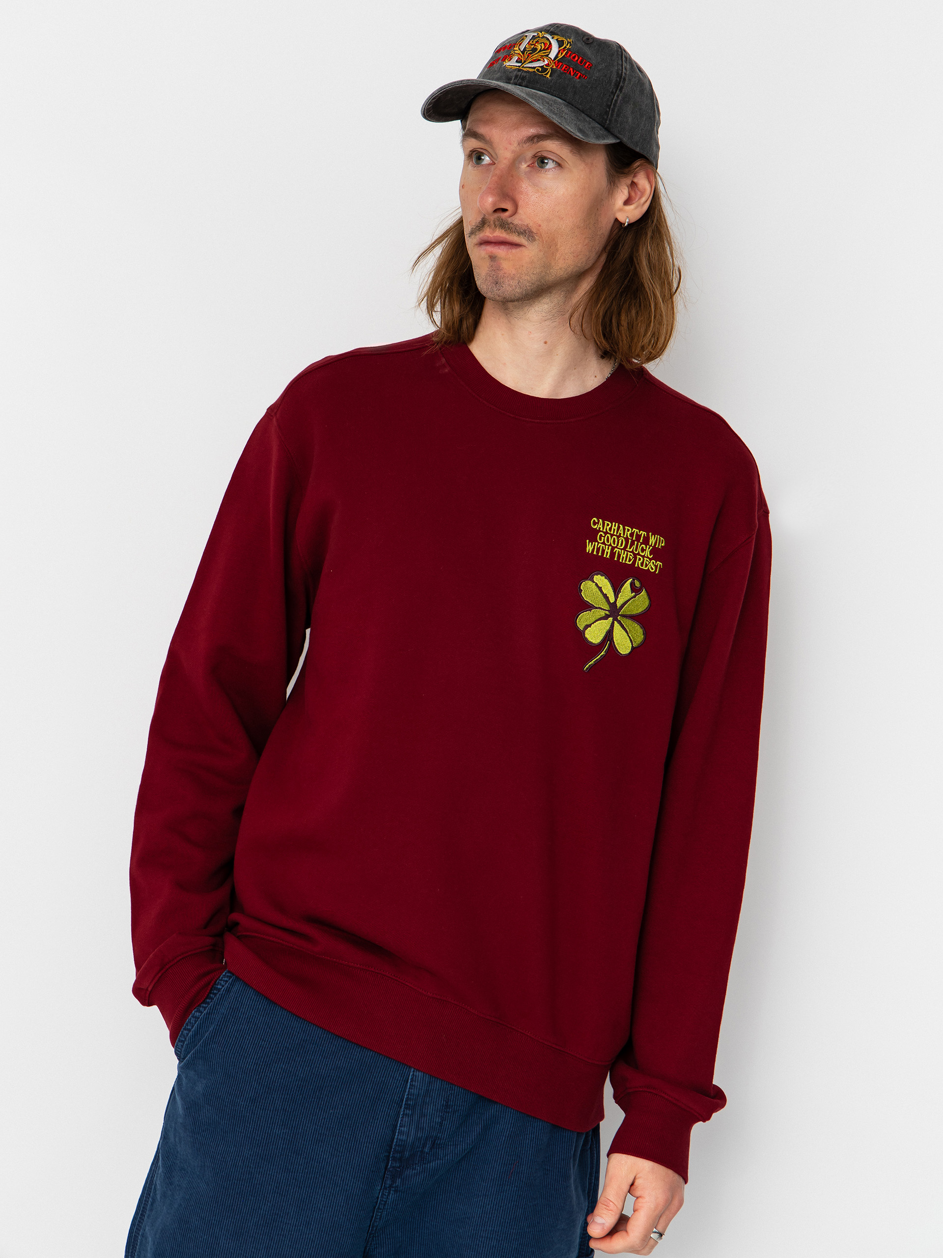 Суитшърт Carhartt WIP Clover (marsala)