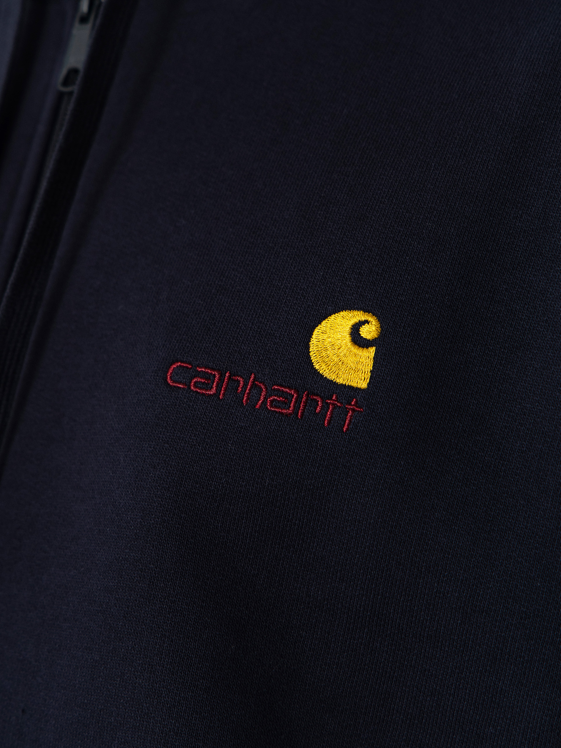 Суитшърт с качулка Carhartt WIP American Script ZHD (deep night)