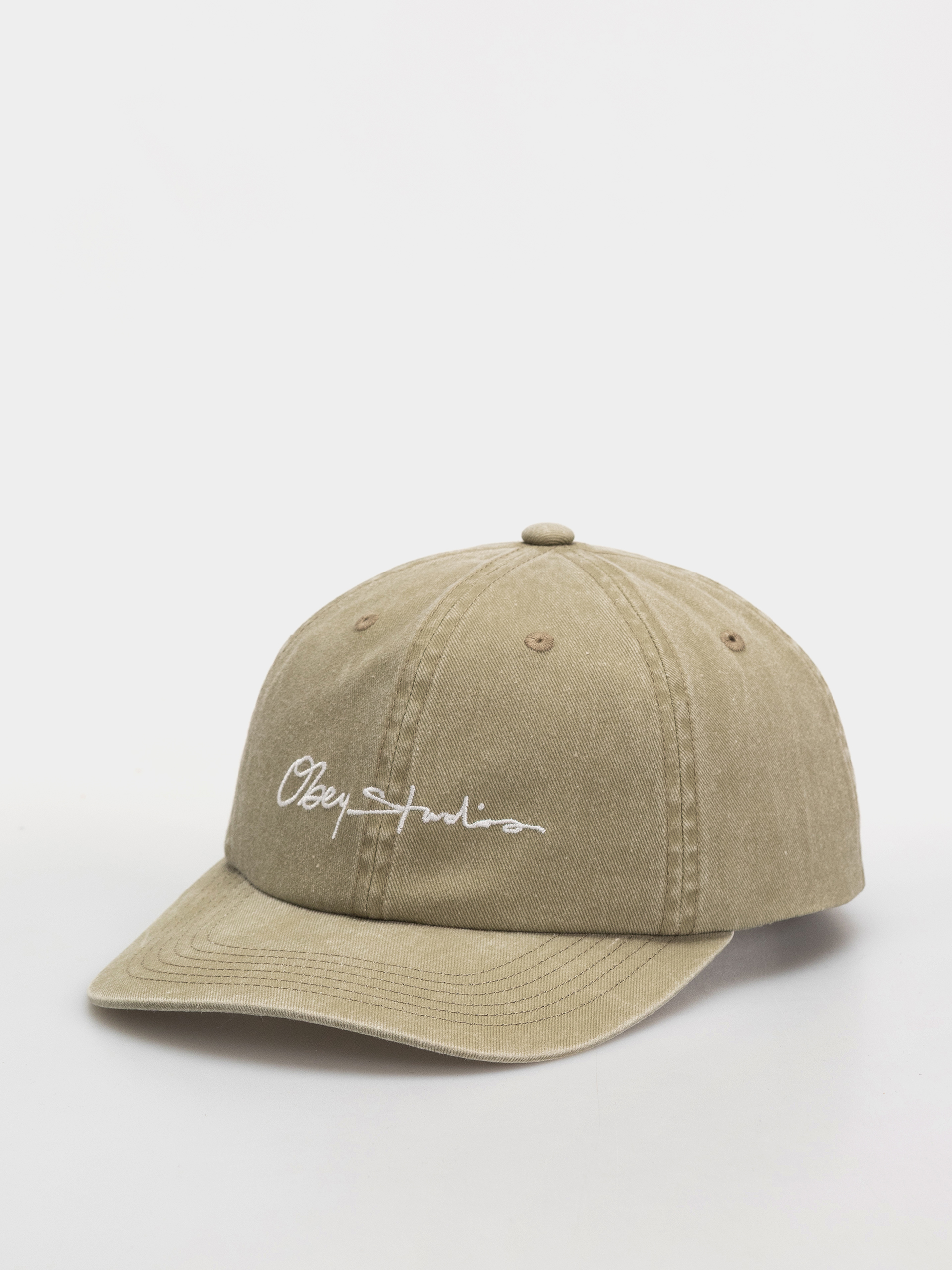 u0428u0430u043fu043au0430 u0441 u043au043eu0437u0438u0440u043au0430 OBEY Pigment Signature (pigment khaki)