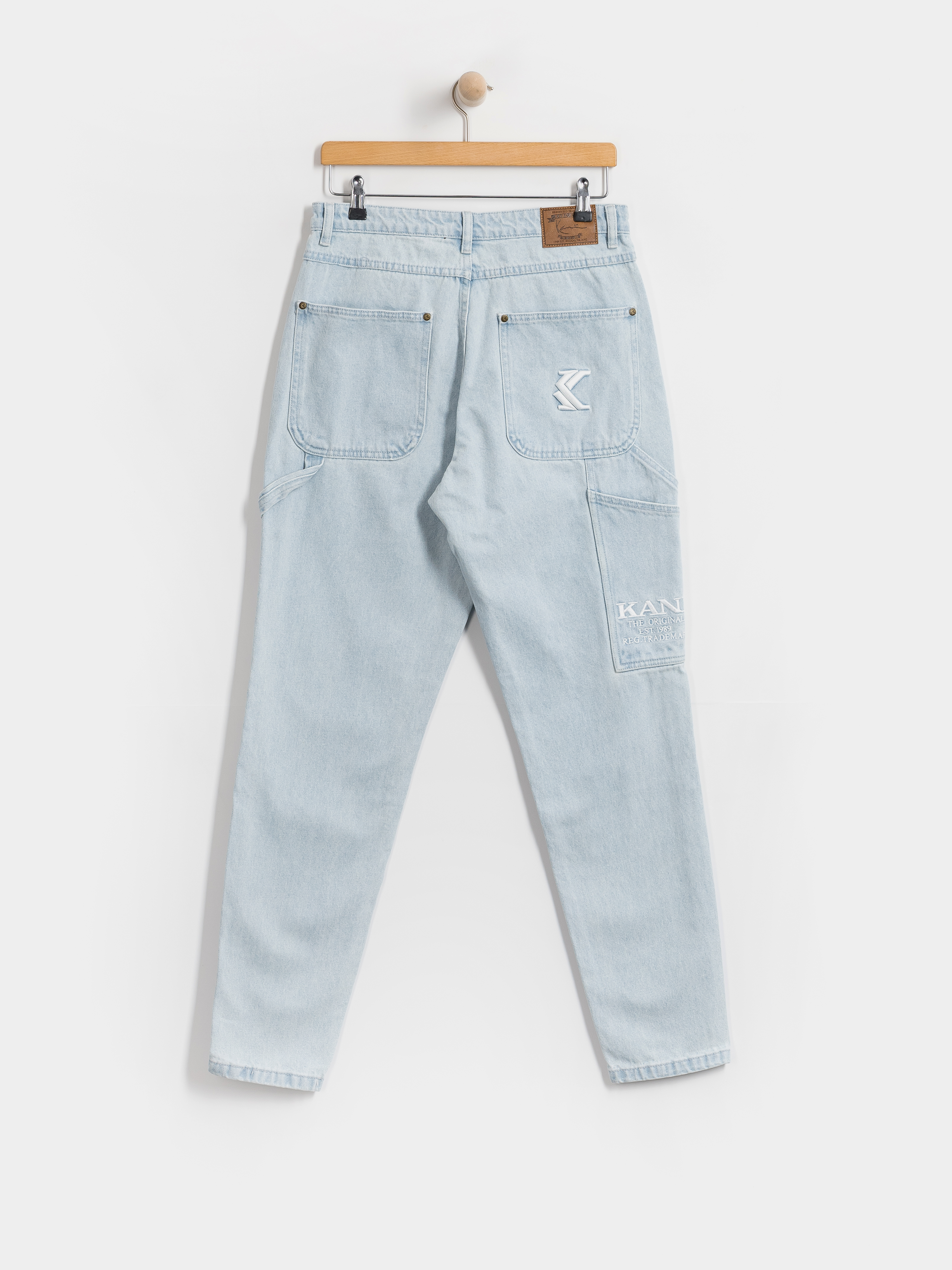 Панталони Karl Kani Retro Tapered Workwear Denim (bleached blue)