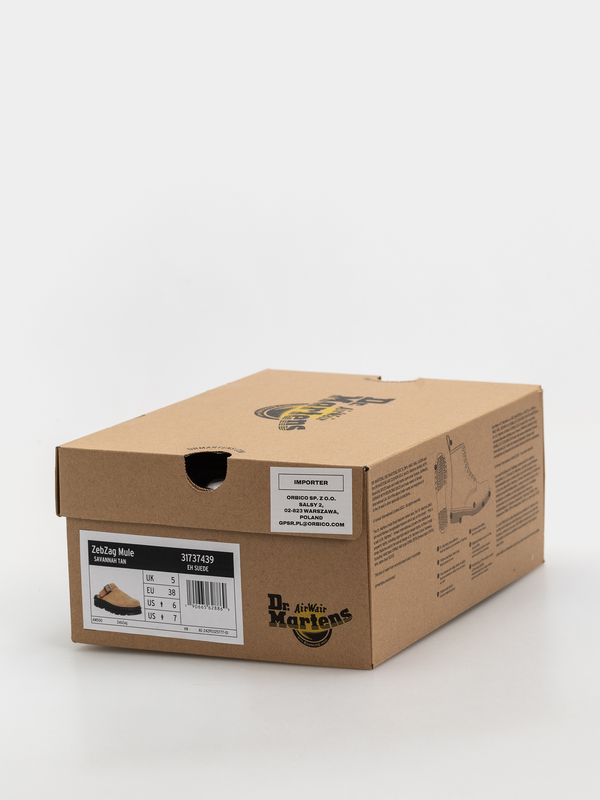 Обувки Dr. Martens ZebZag Mule (savannah tan suede)
