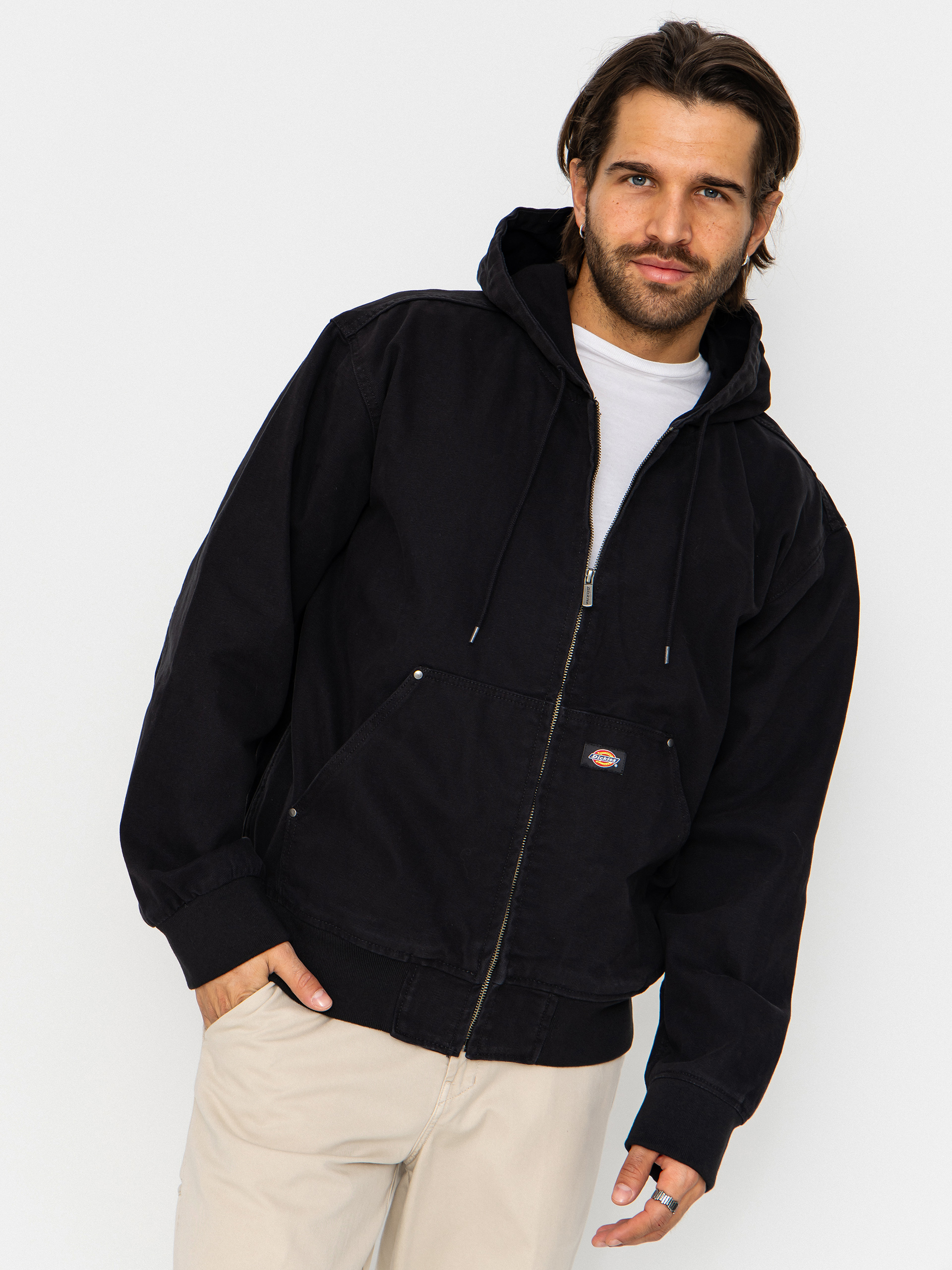 Яке Dickies Unlined Canvas Hooded Bomber (black)