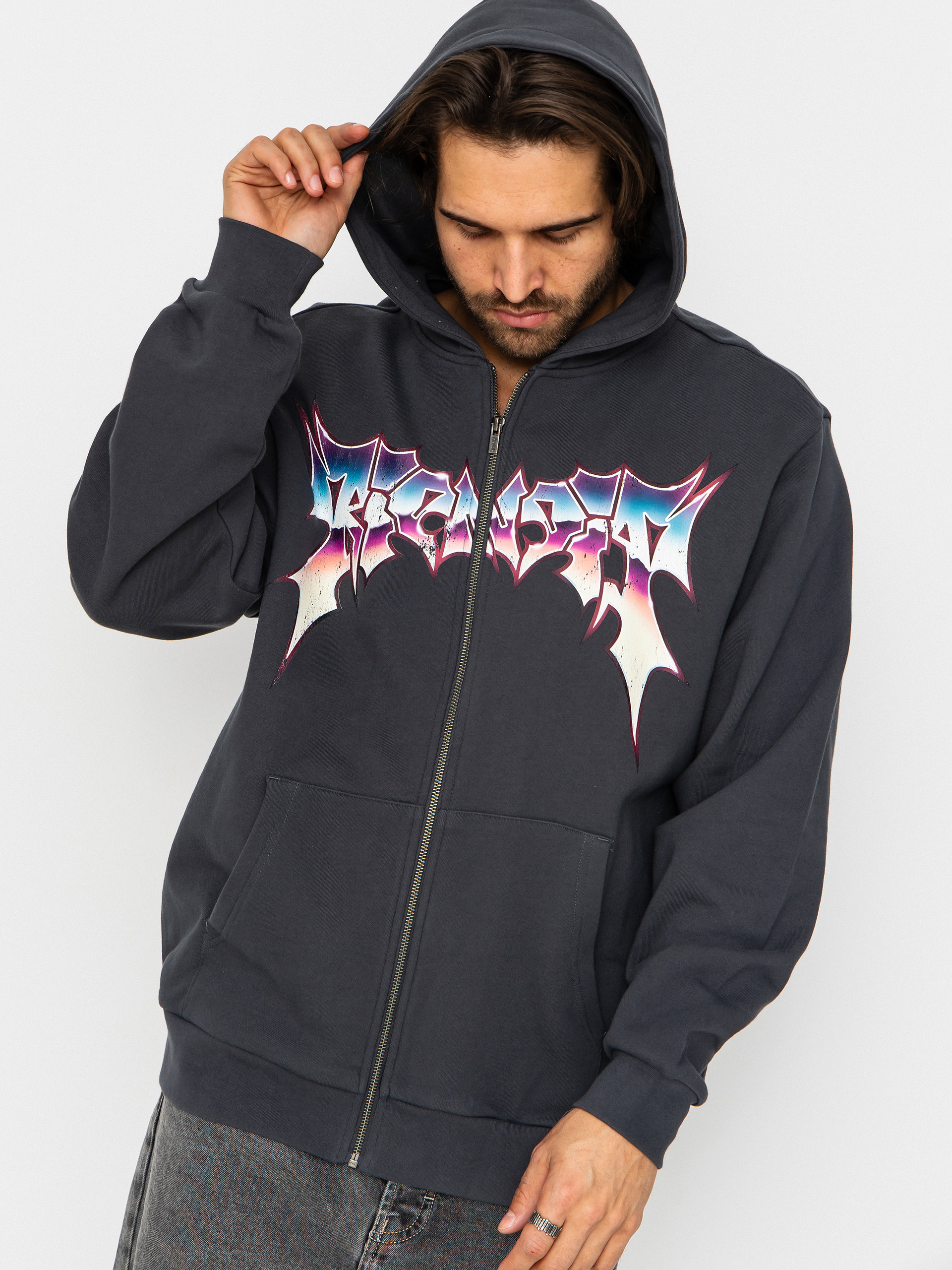 Суитшърт с качулка RipNDip Noid ZHD (charcoal wash)