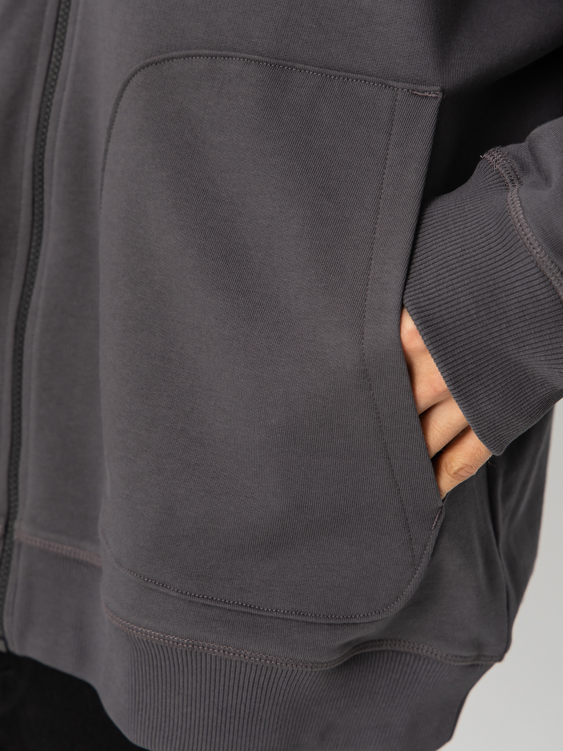 Суитшърт с качулка The North Face Essential Oversize ZHD (anthracite grey)