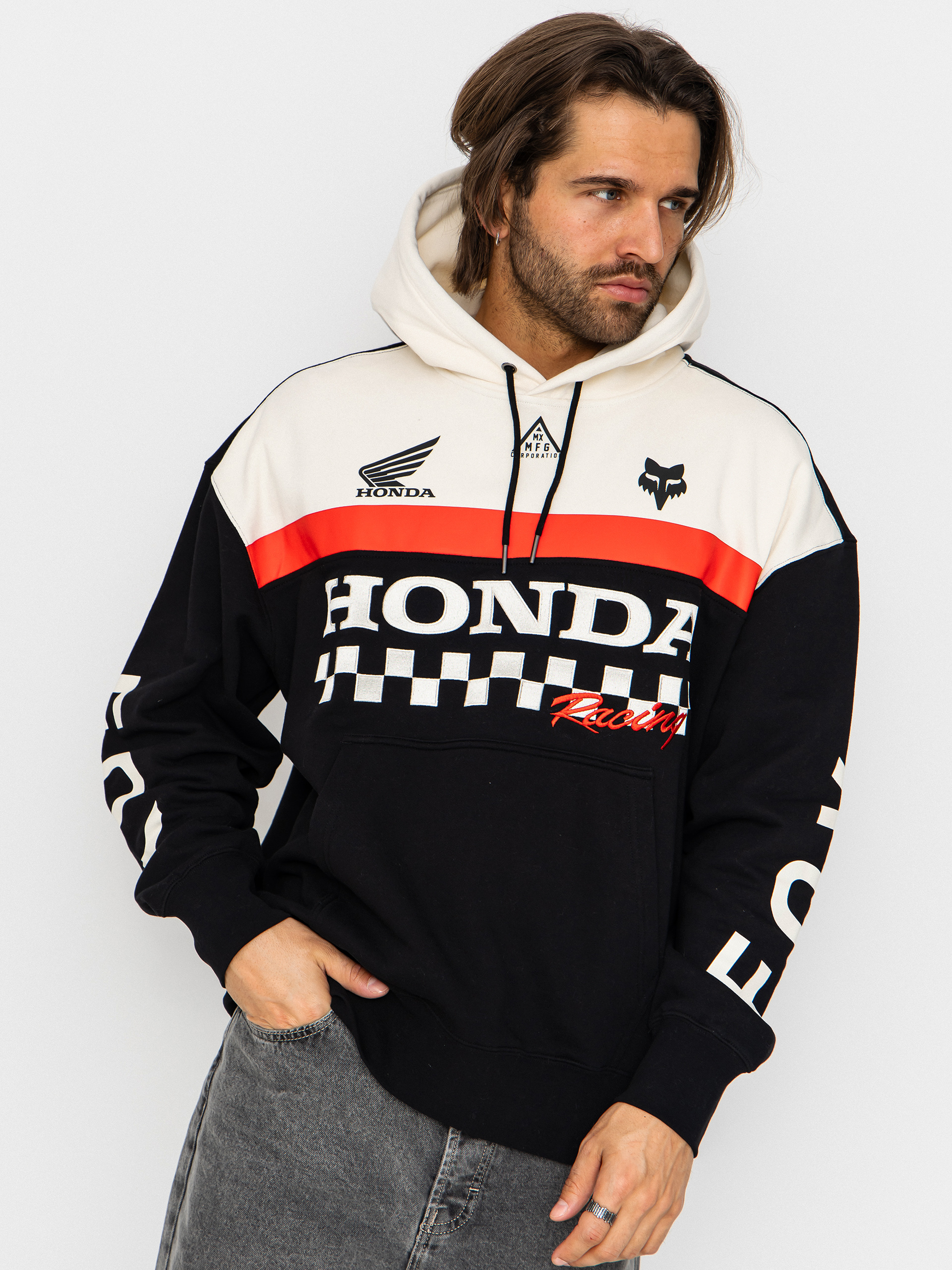 Суитшърт с качулка Fox Honda Heavyweight HD (black)