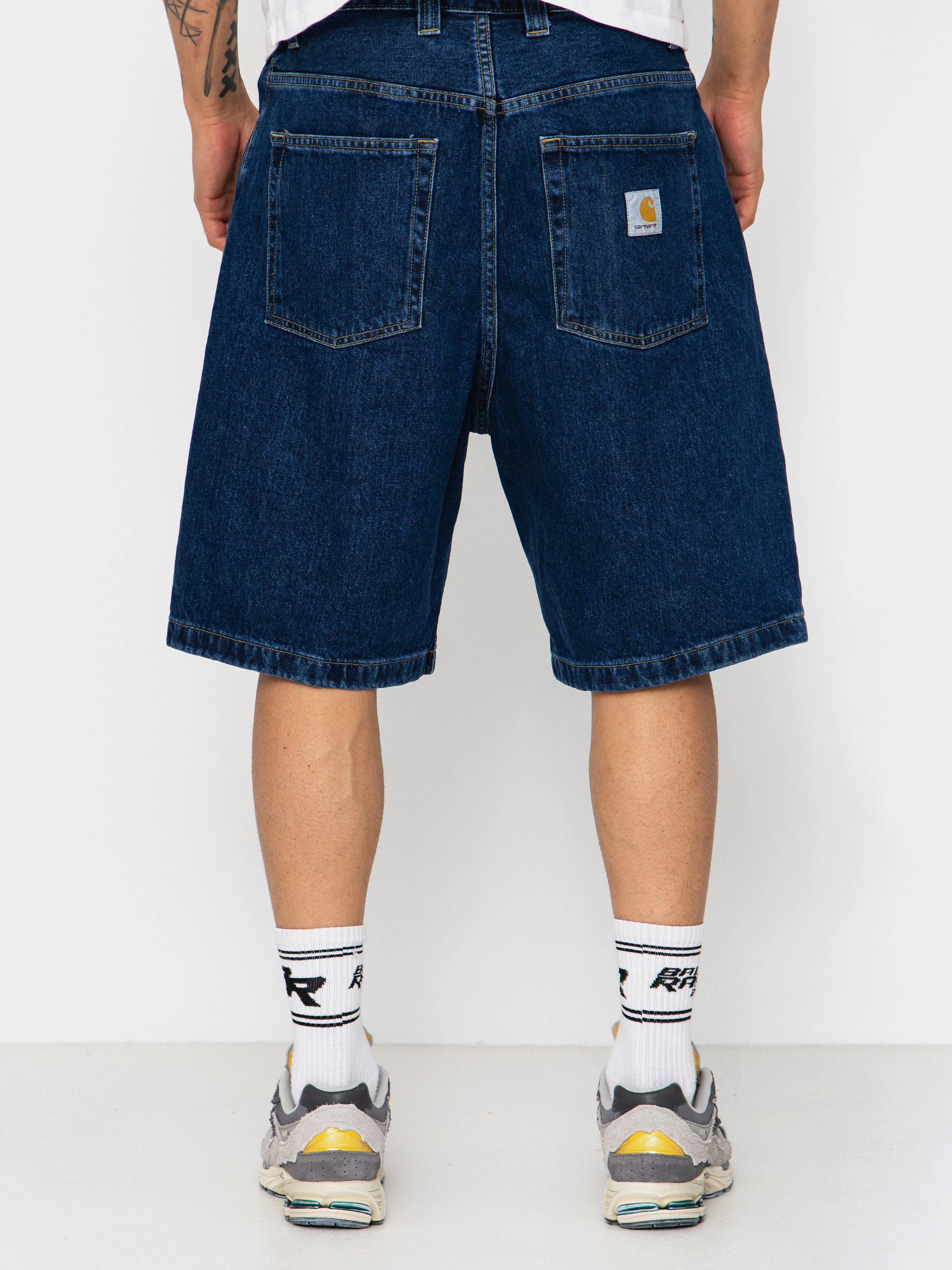 Къси панталони Carhartt WIP Brandon (blue stone washed)