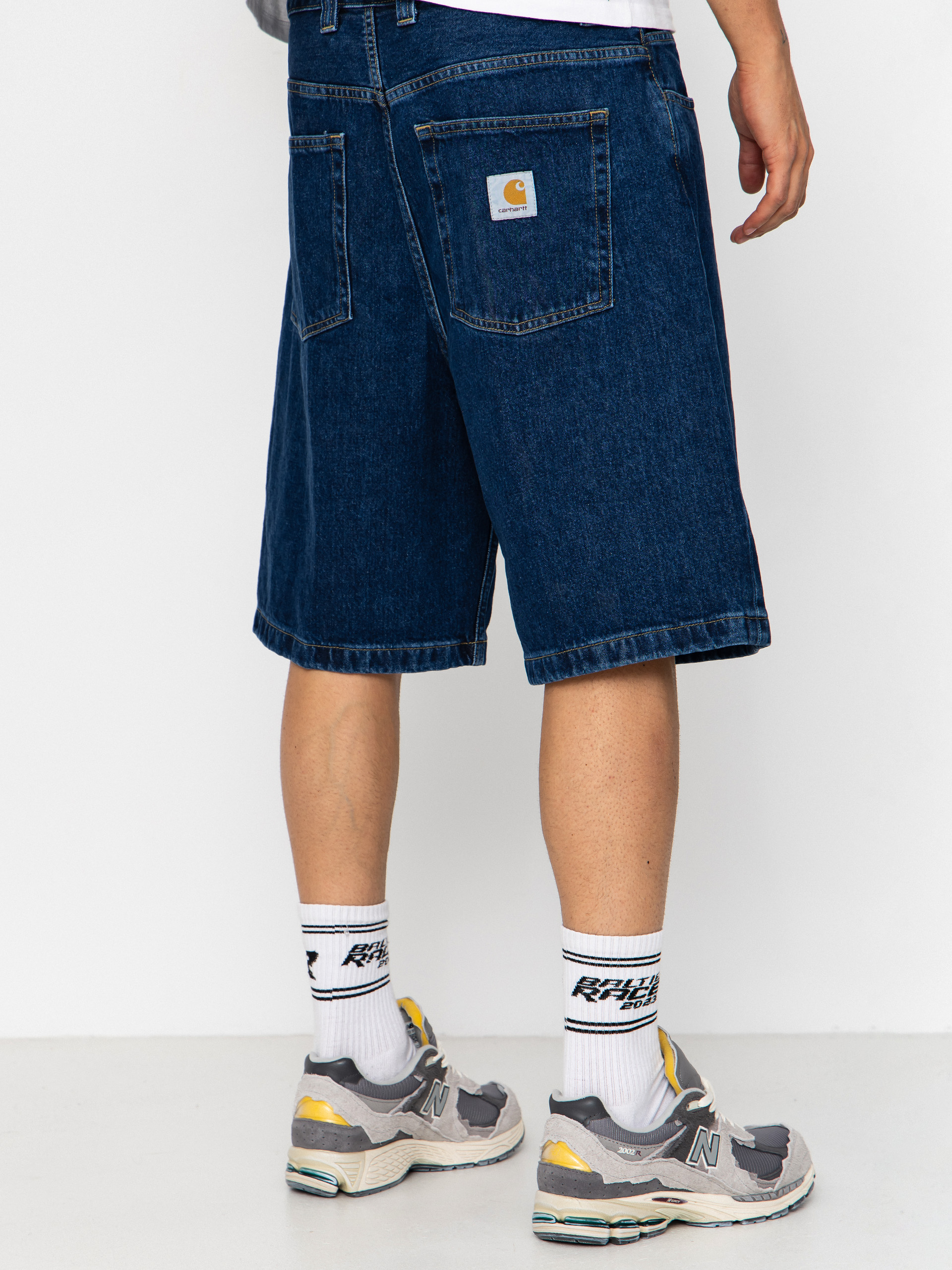 Къси панталони Carhartt WIP Brandon (blue stone washed)