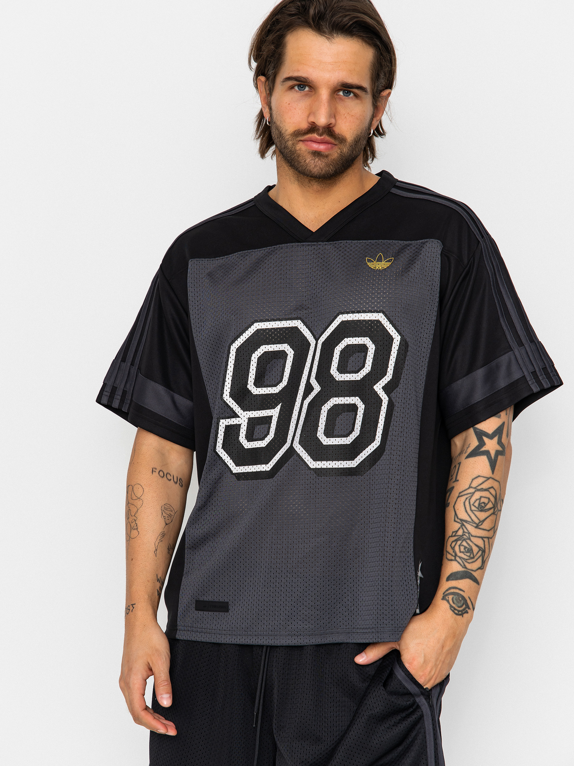 Тениска adidas Tyshawn Jrsy (black/ironmt/carbon)