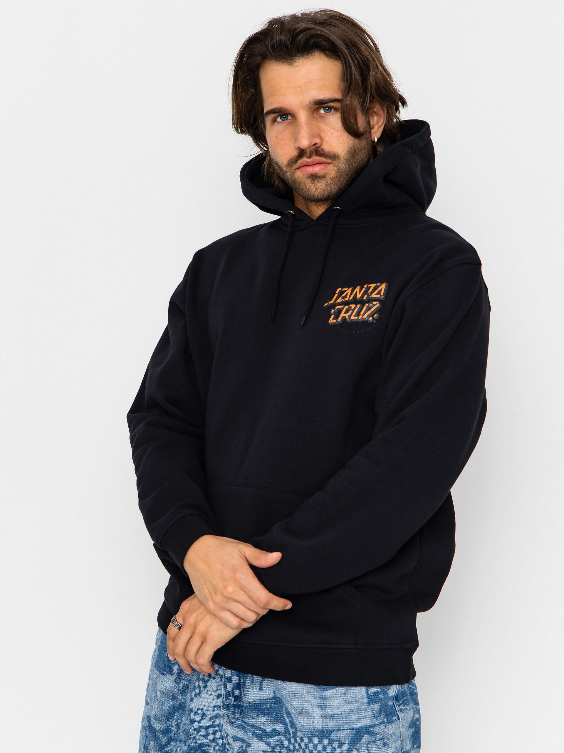 Суитшърт с качулка Santa Cruz Roskopp Screaming Five HD (black)