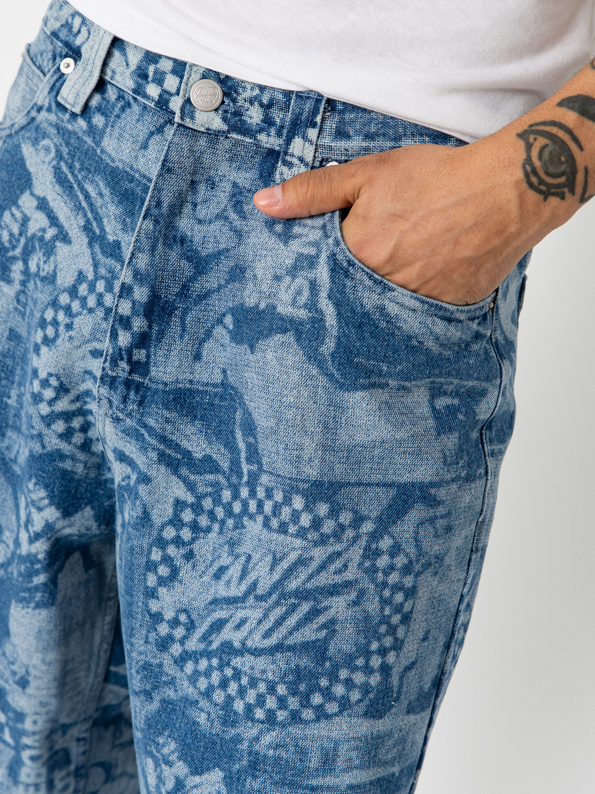 Панталони Santa Cruz Big (stonewash collage)