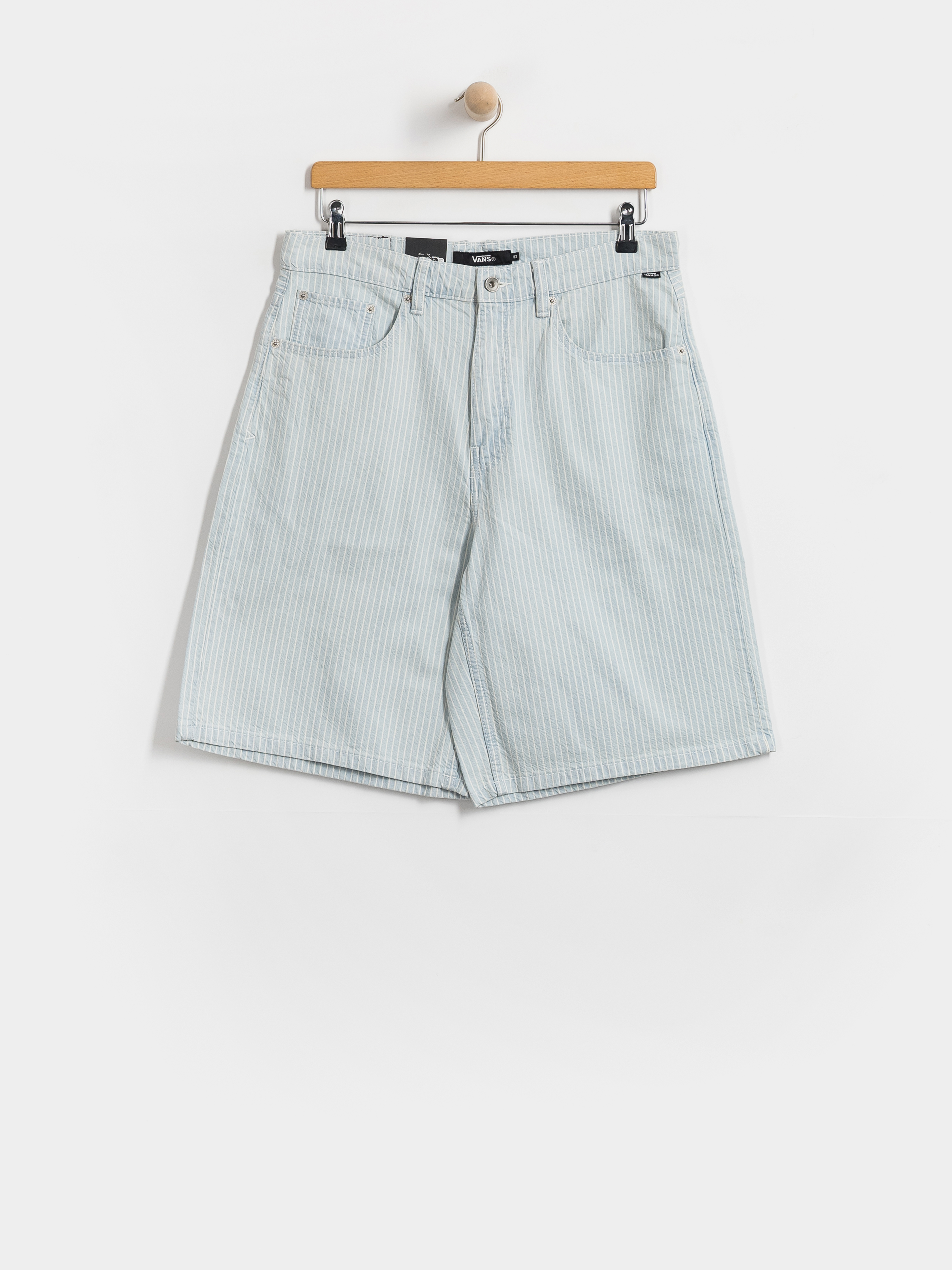Къси панталони Vans Check 5 Baggy Striped Denim (blue ice stripe)