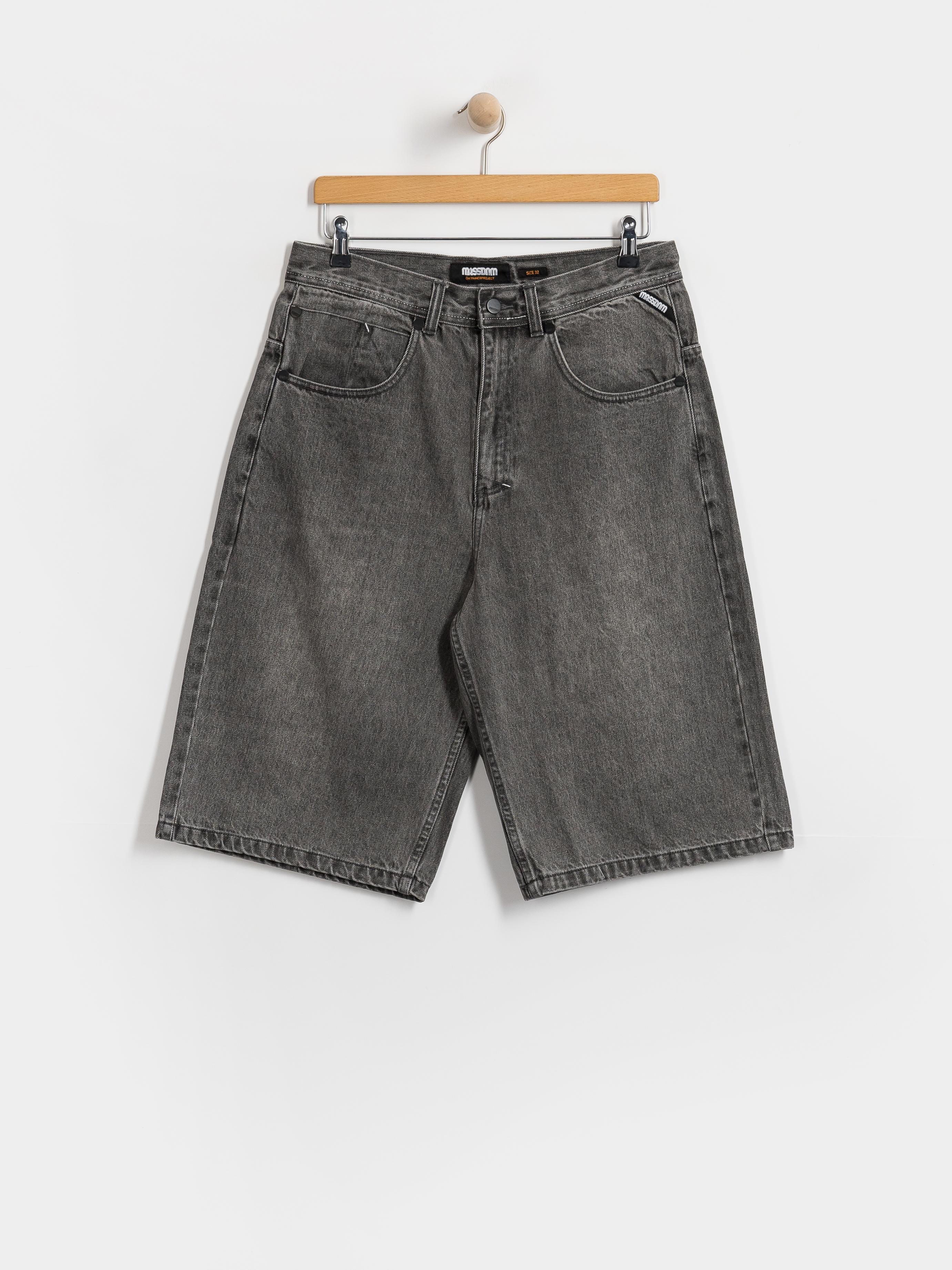 Къси панталони MassDnm Jeans Slang (grey)