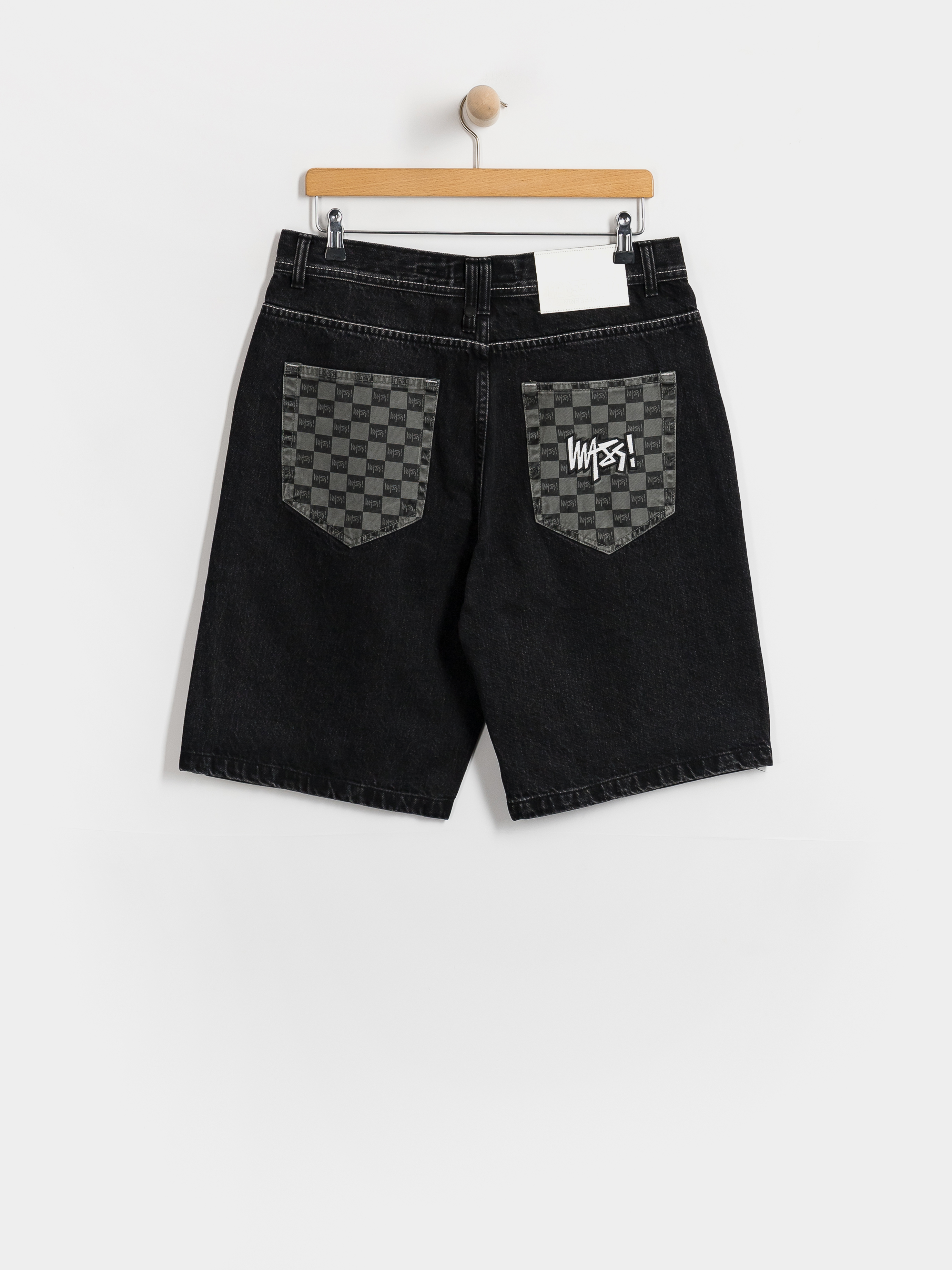 Къси панталони MassDnm Jeans Higher (black washed)