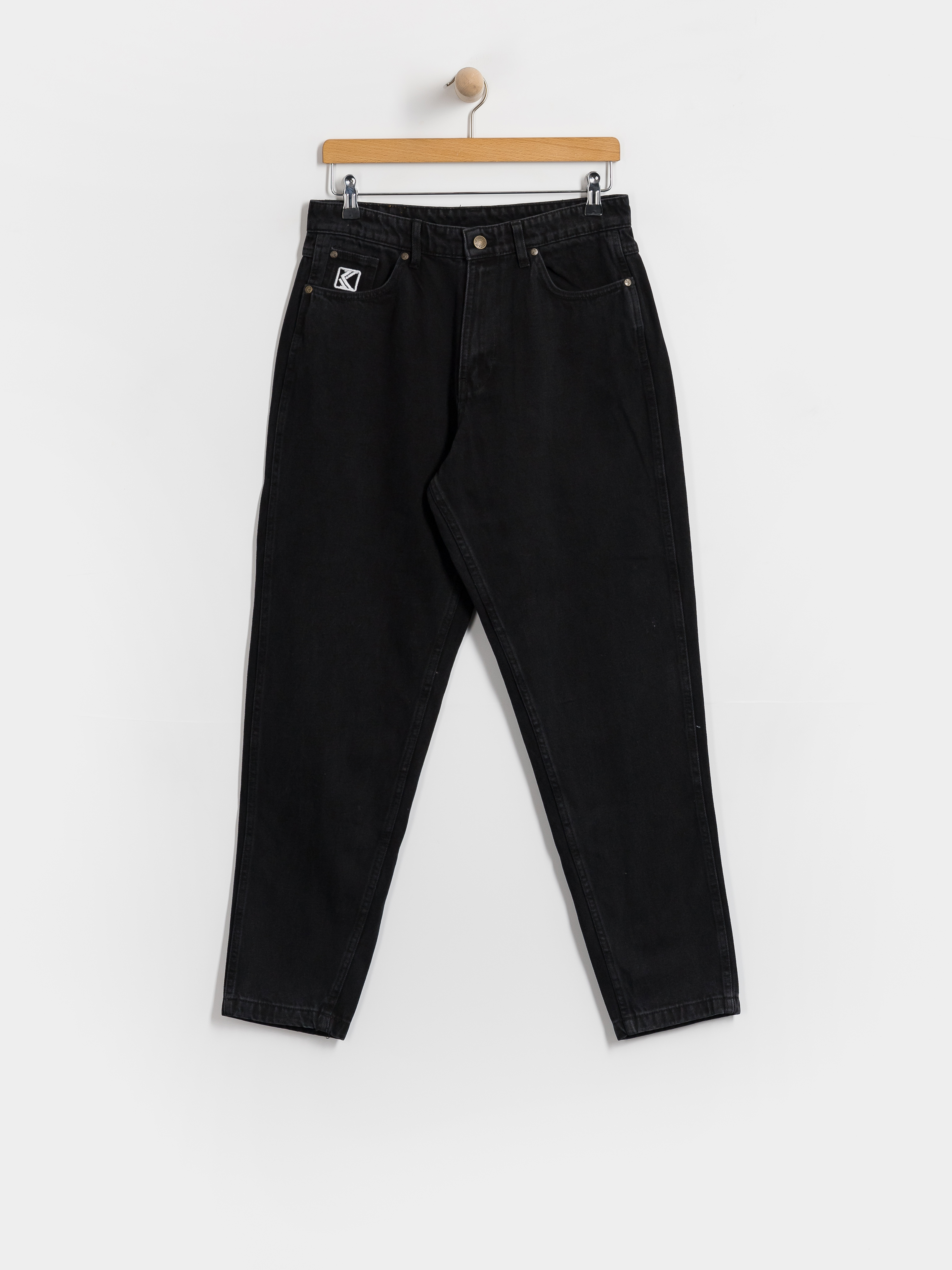Панталони Karl Kani Small Signature Tapered Five Pocket Denim (black)