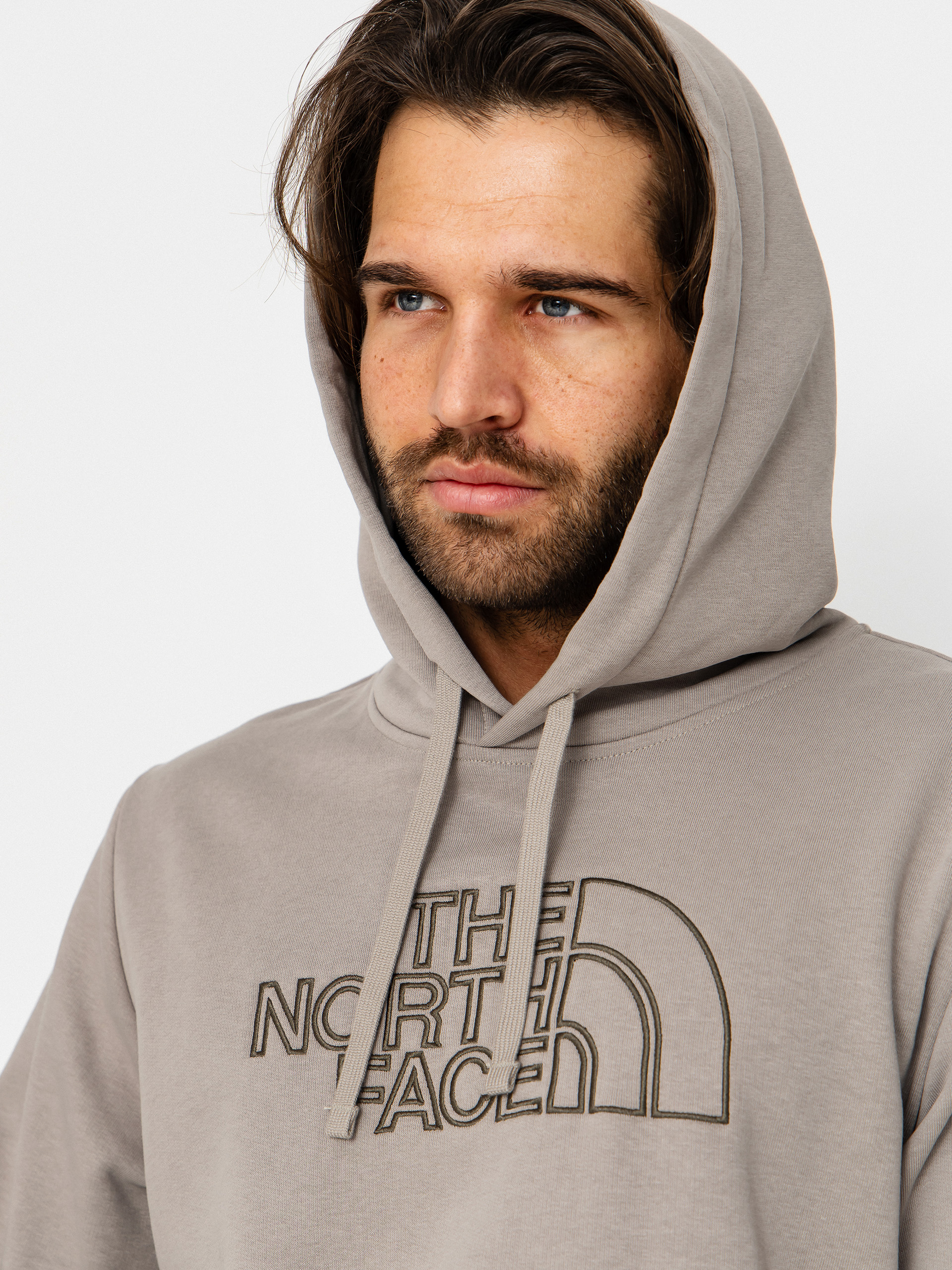 Суитшърт с качулка The North Face Drew Peak Light HD (stone slab/new)