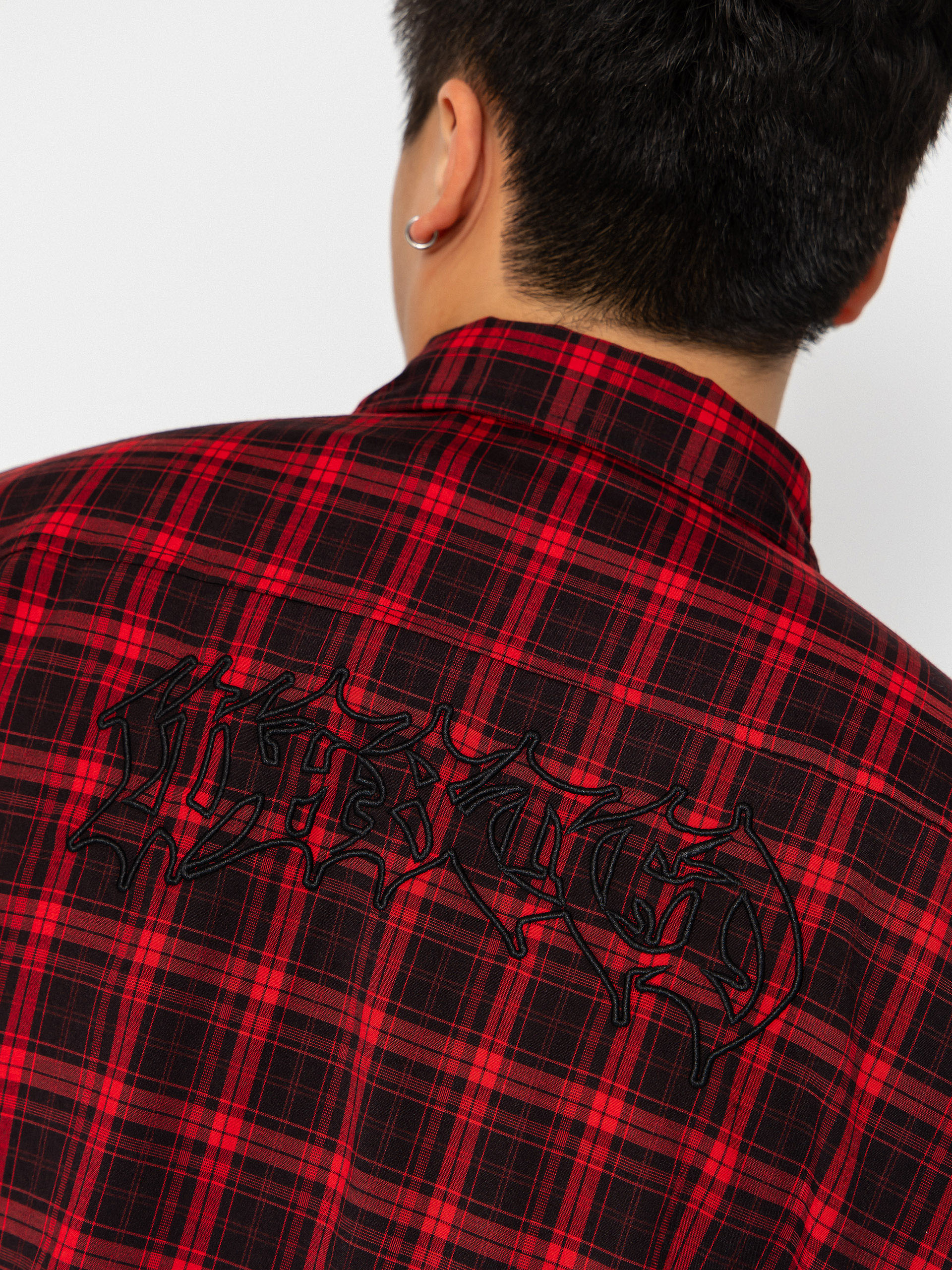 Риза Wasted Paris Tartan Age Shirt (fire red/black)