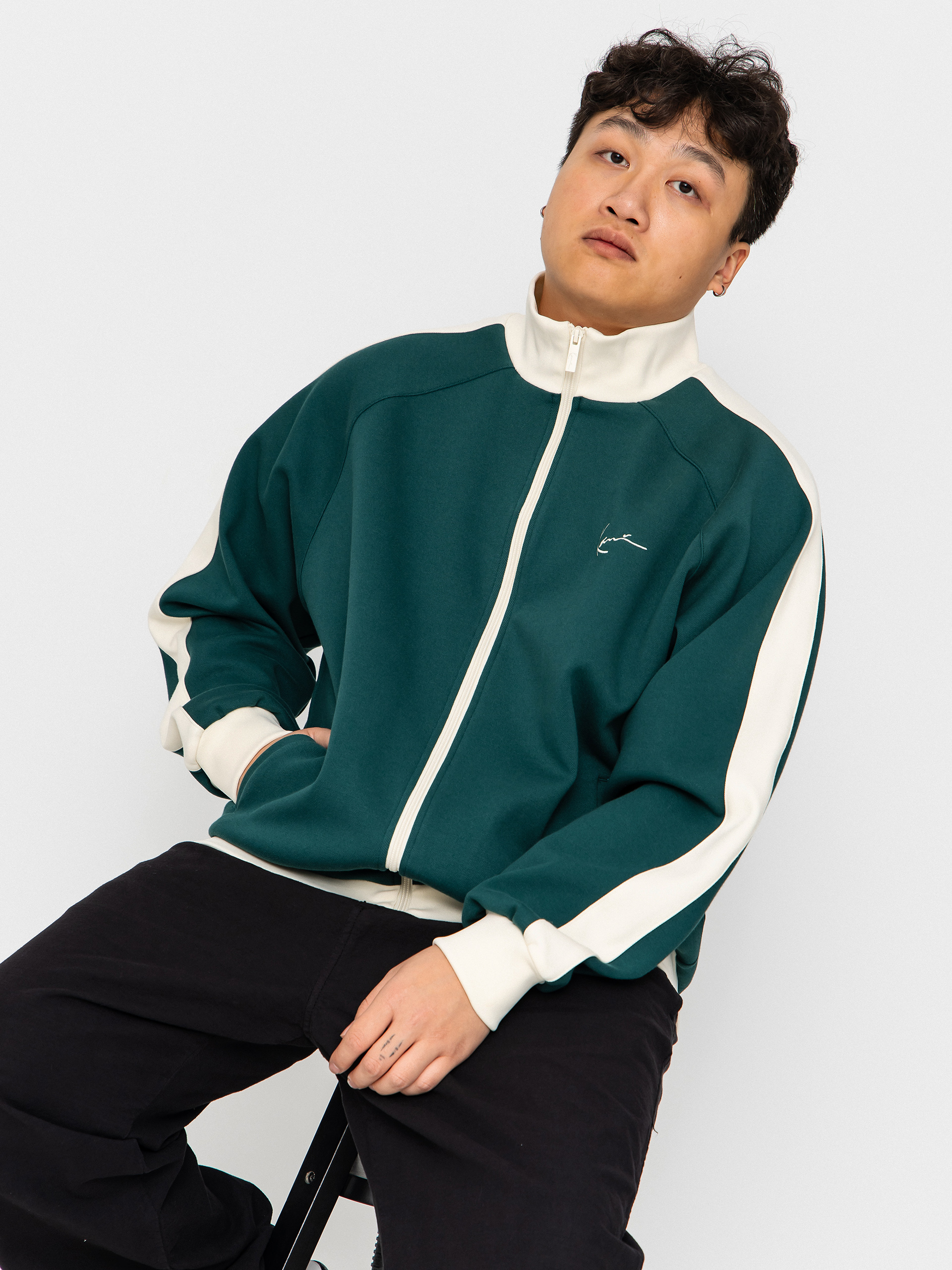 u0421u0443u0438u0442u0448u044au0440u0442 Karl Kani Signature Sidestripe Pique (green)