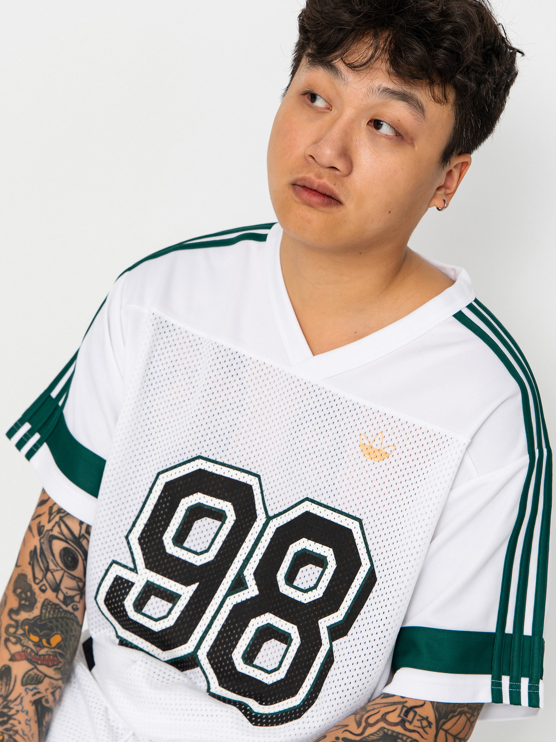 Тениска adidas Tyshawn Jrsy (white/cgreen)