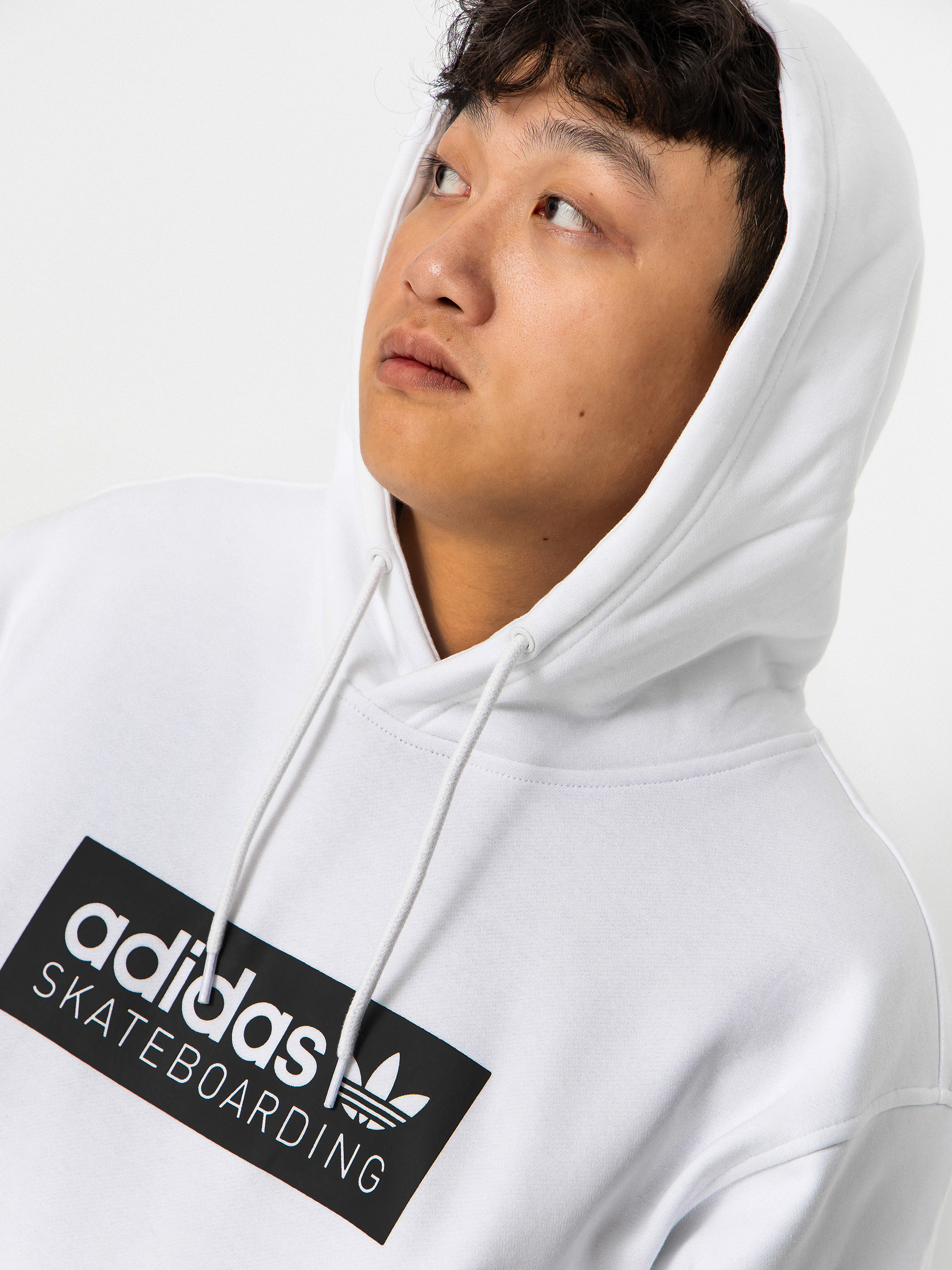 Суитшърт с качулка adidas Skt Logo HD (white)