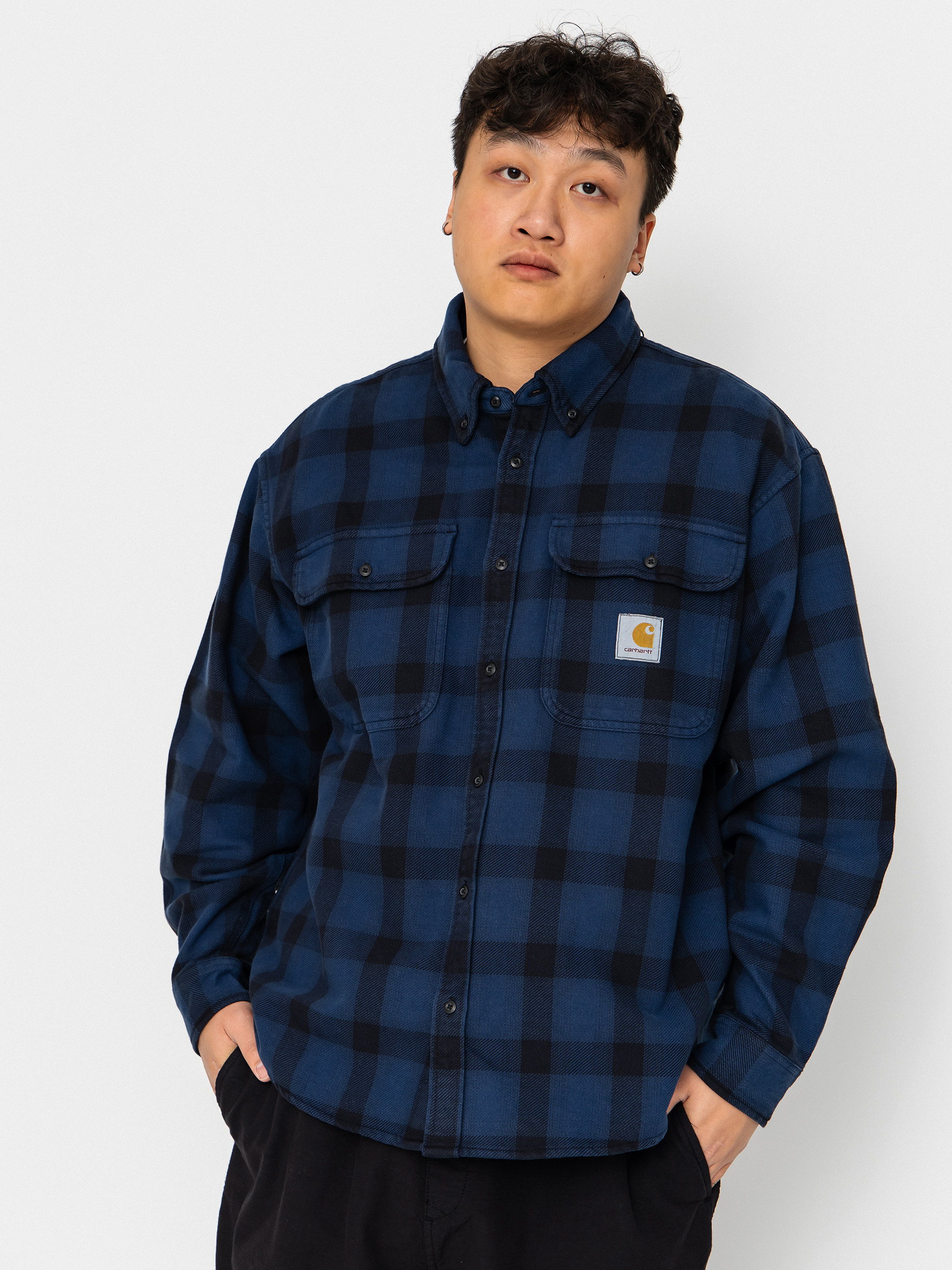 Риза Carhartt WIP Edmands (edmands check/natural/jupiter)