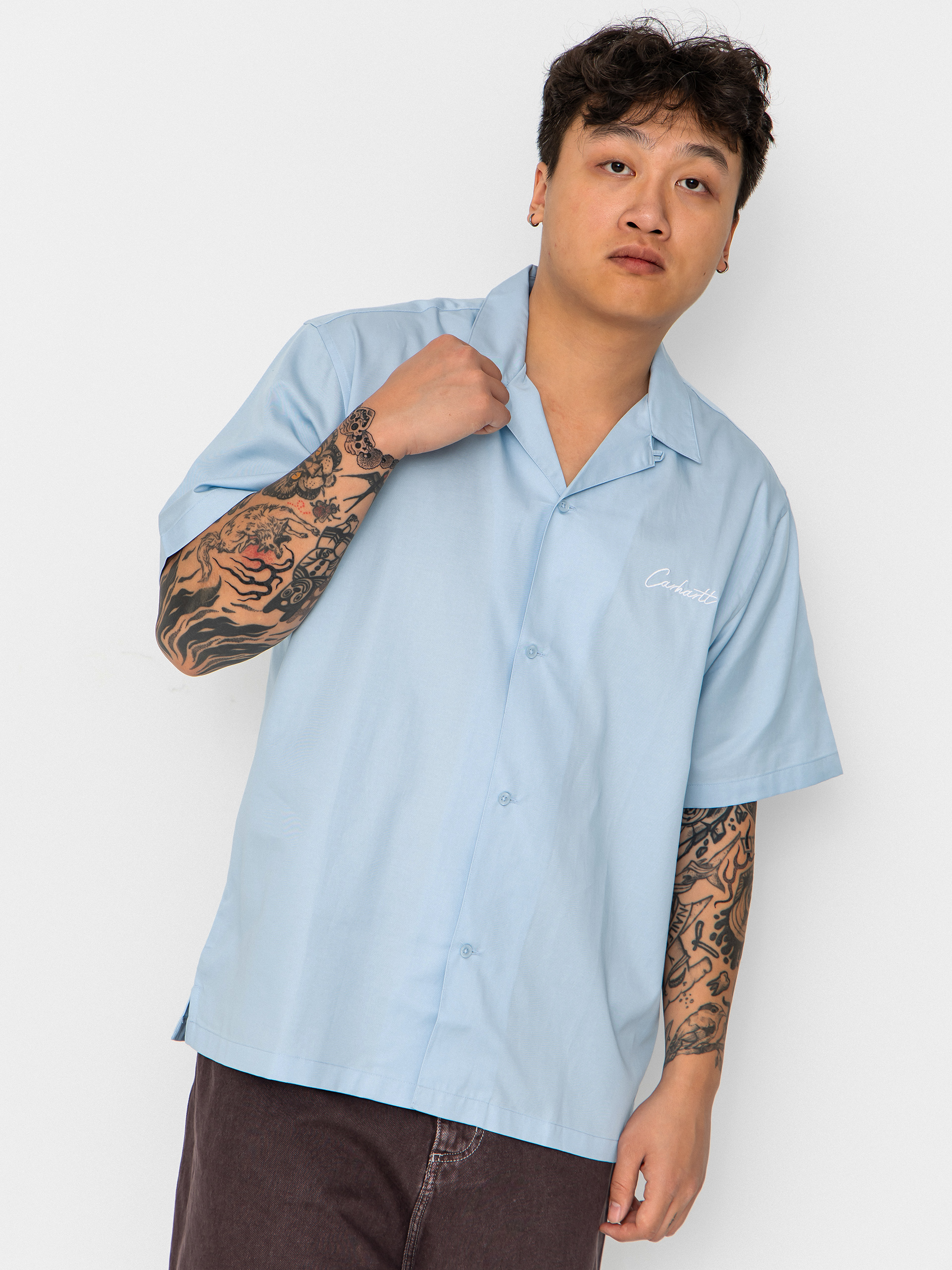 u0420u0438u0437u0430 Carhartt WIP Delray (icaria/white)