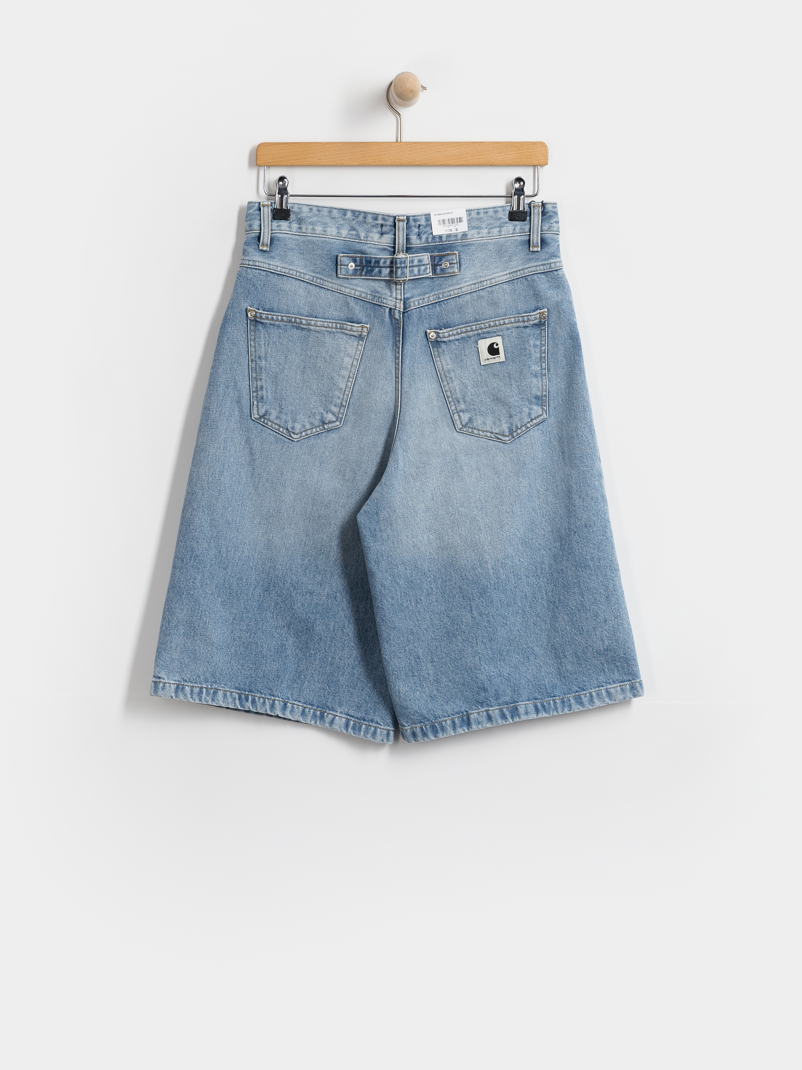 Къси панталони Carhartt WIP Belmont Wmn (blue heavy worn bleached)