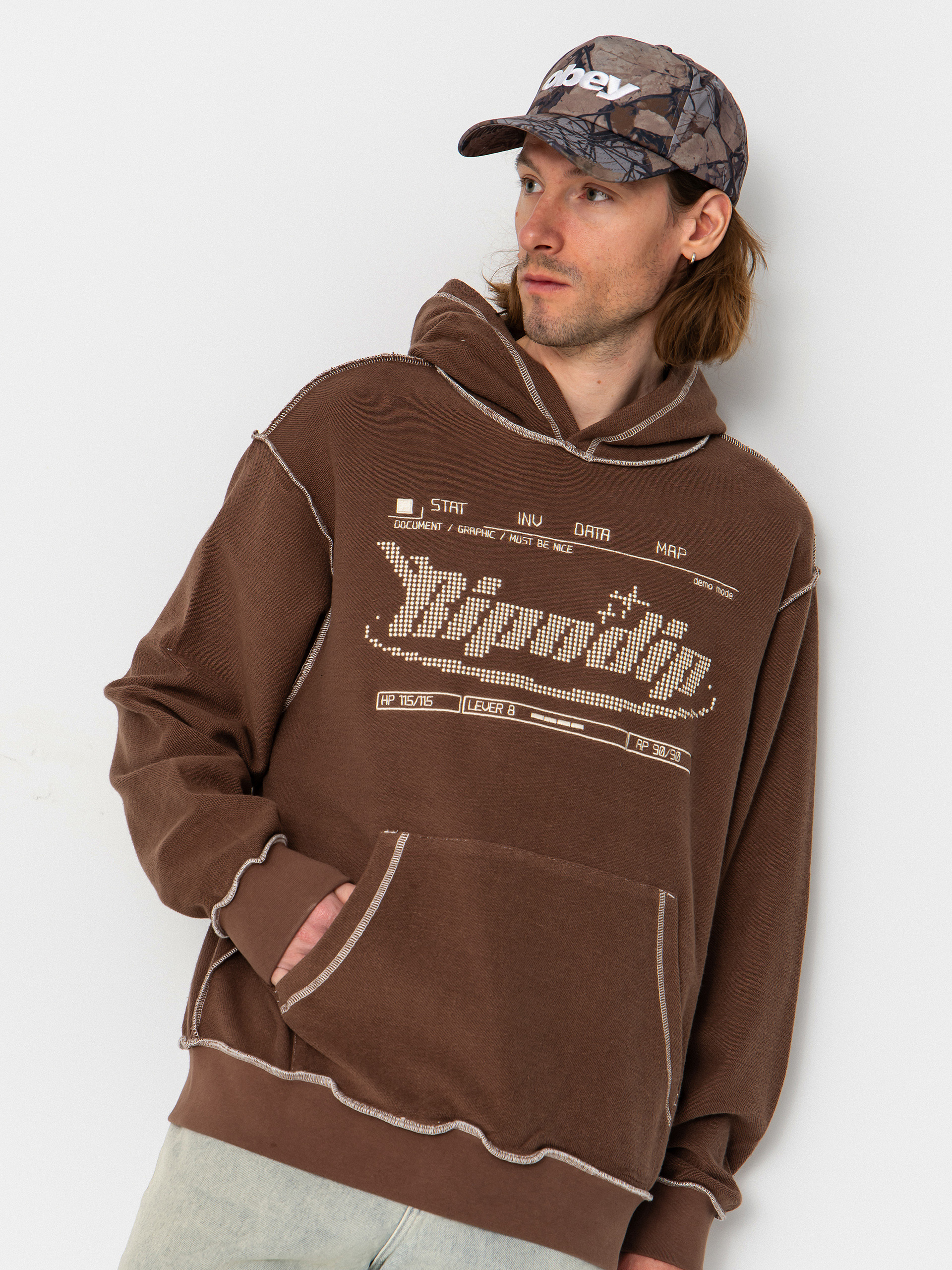 Суитшърт с качулка RipNDip Overdrive HD (brown)