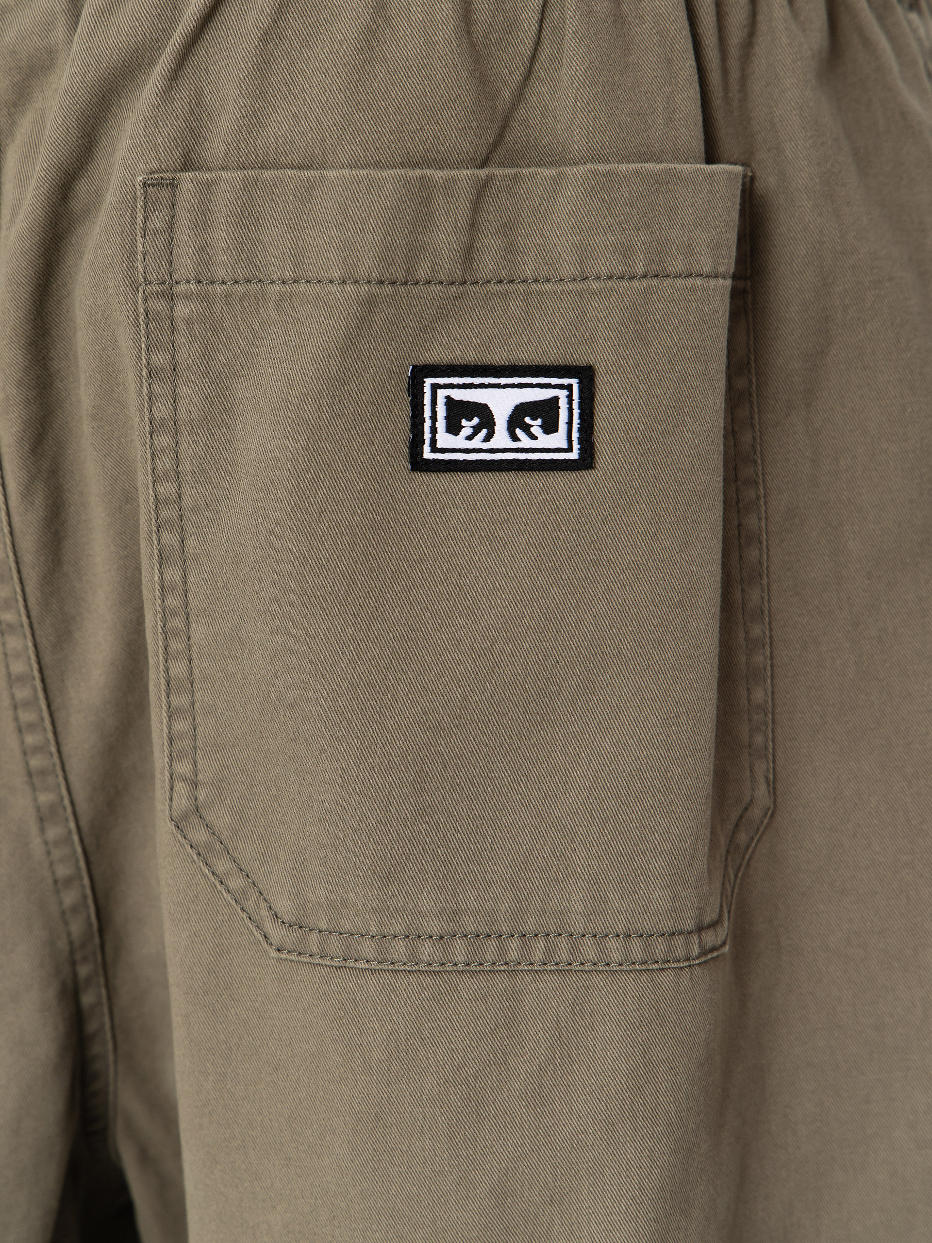 Къси панталони OBEY Theo Easy (smokey olive faded wash)