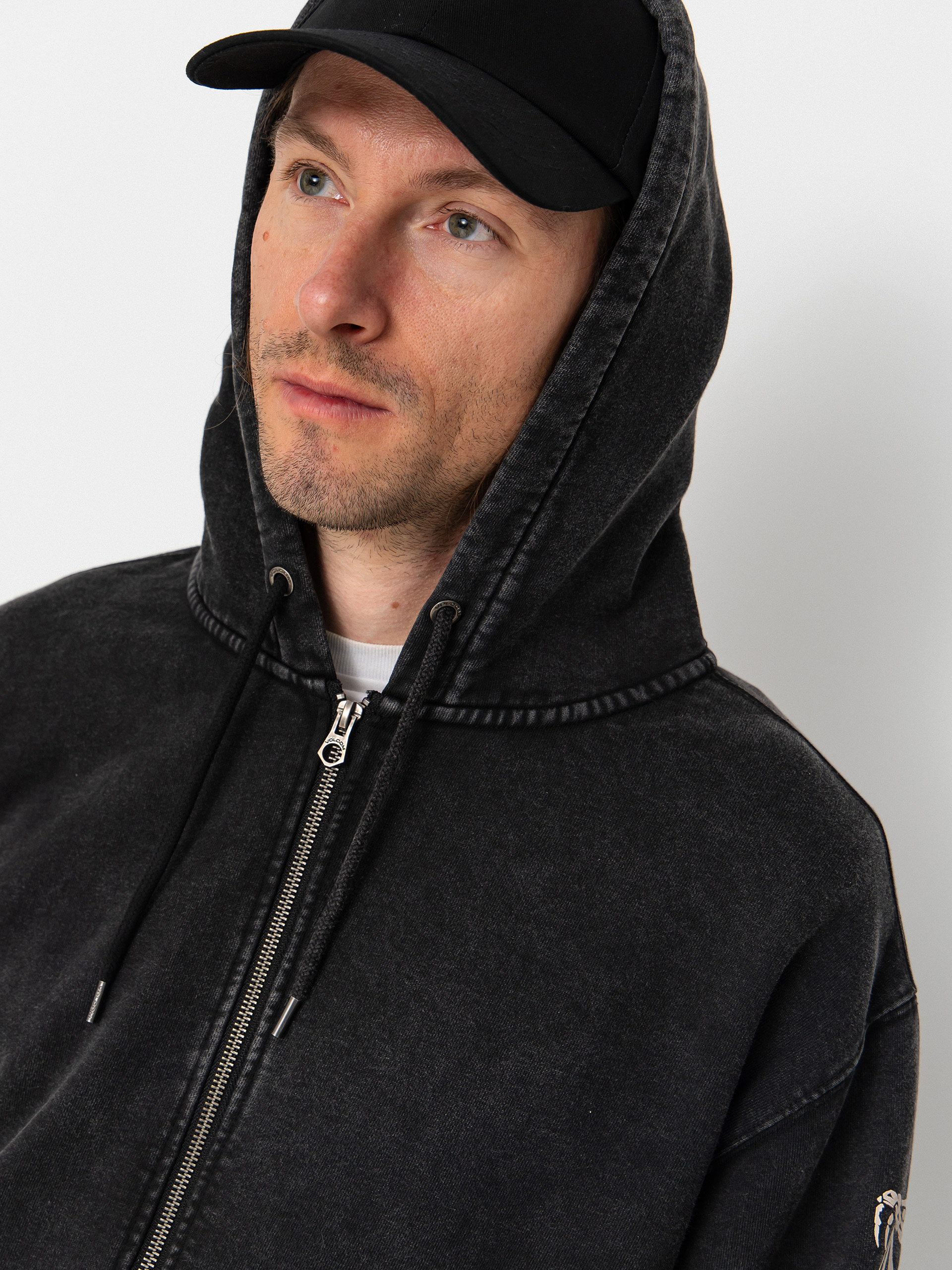 Суитшърт Volcom Die By The Stone ZIP (light acid black)