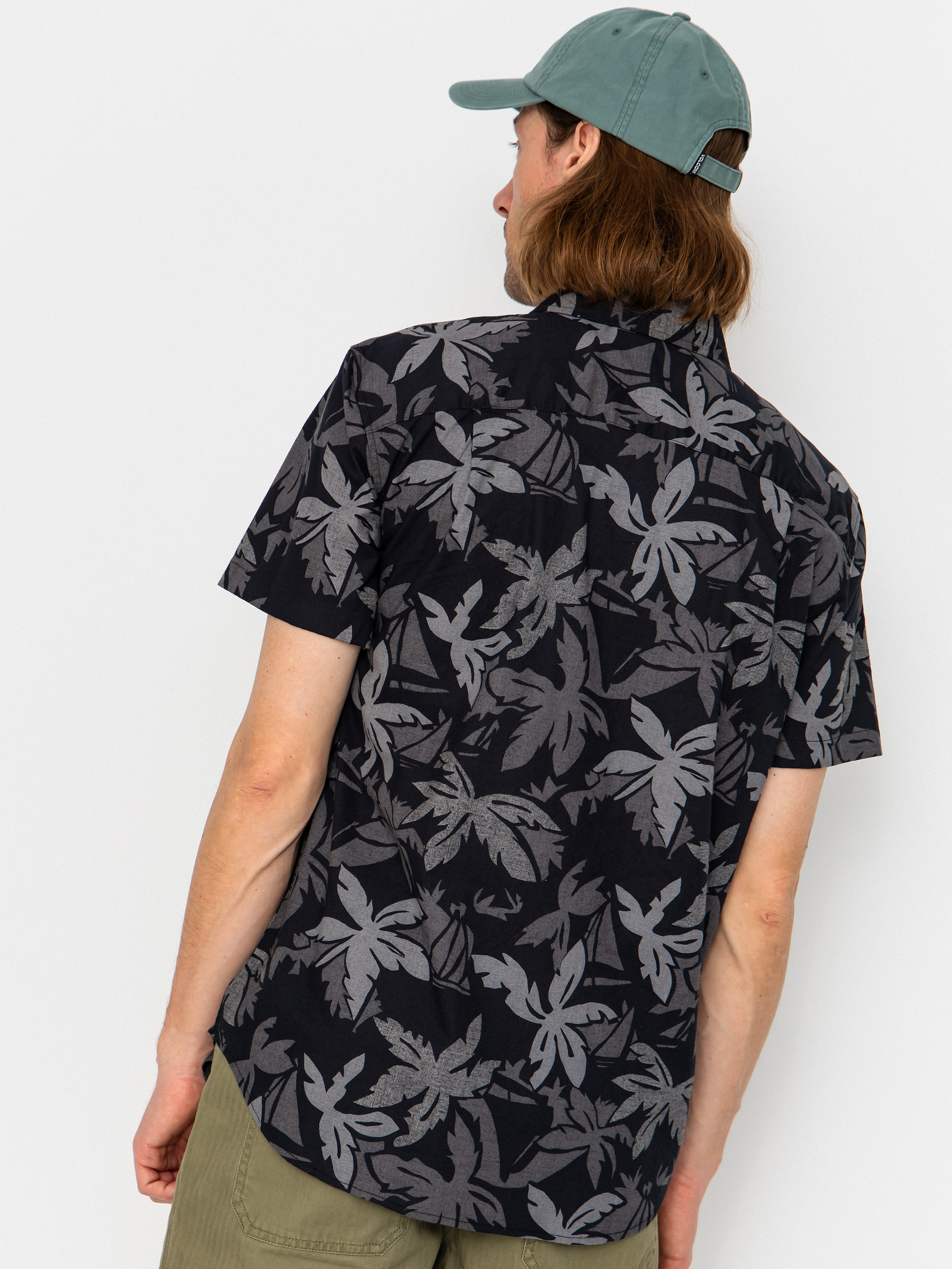 Риза Brixton Charter Print (black/trooper/future grey palm)