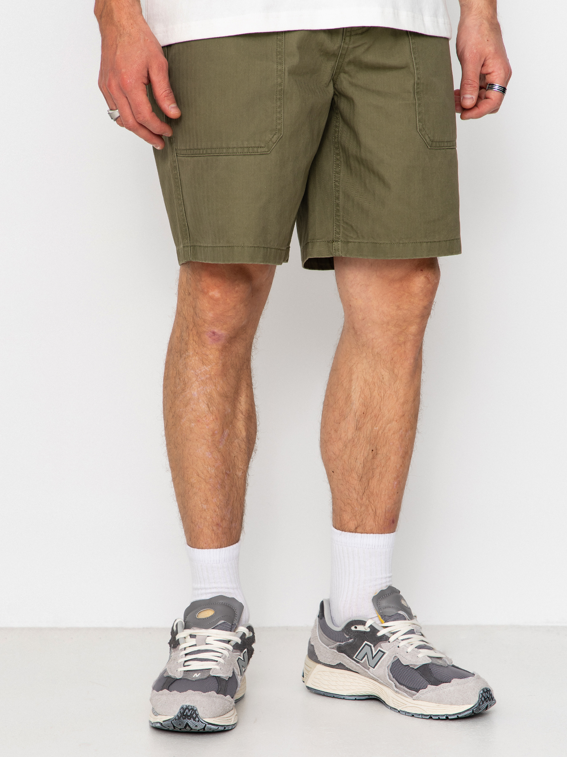 Къси панталони Brixton Surplus Vw Herringbone (washed olive green)