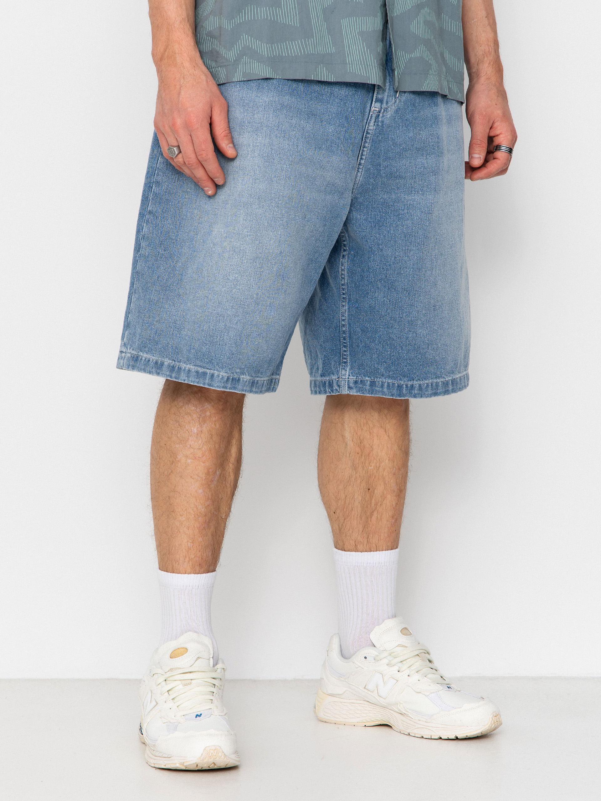 Къси панталони Carhartt WIP Brandon (blue light true washed)