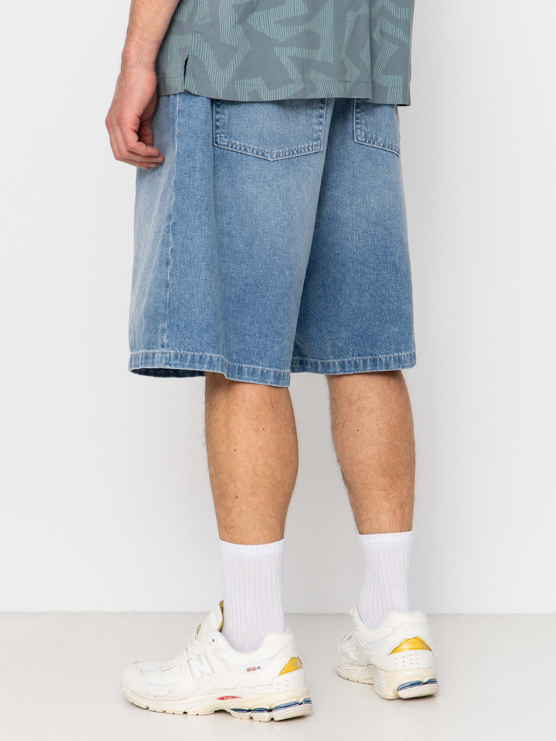 Къси панталони Carhartt WIP Brandon (blue light true washed)