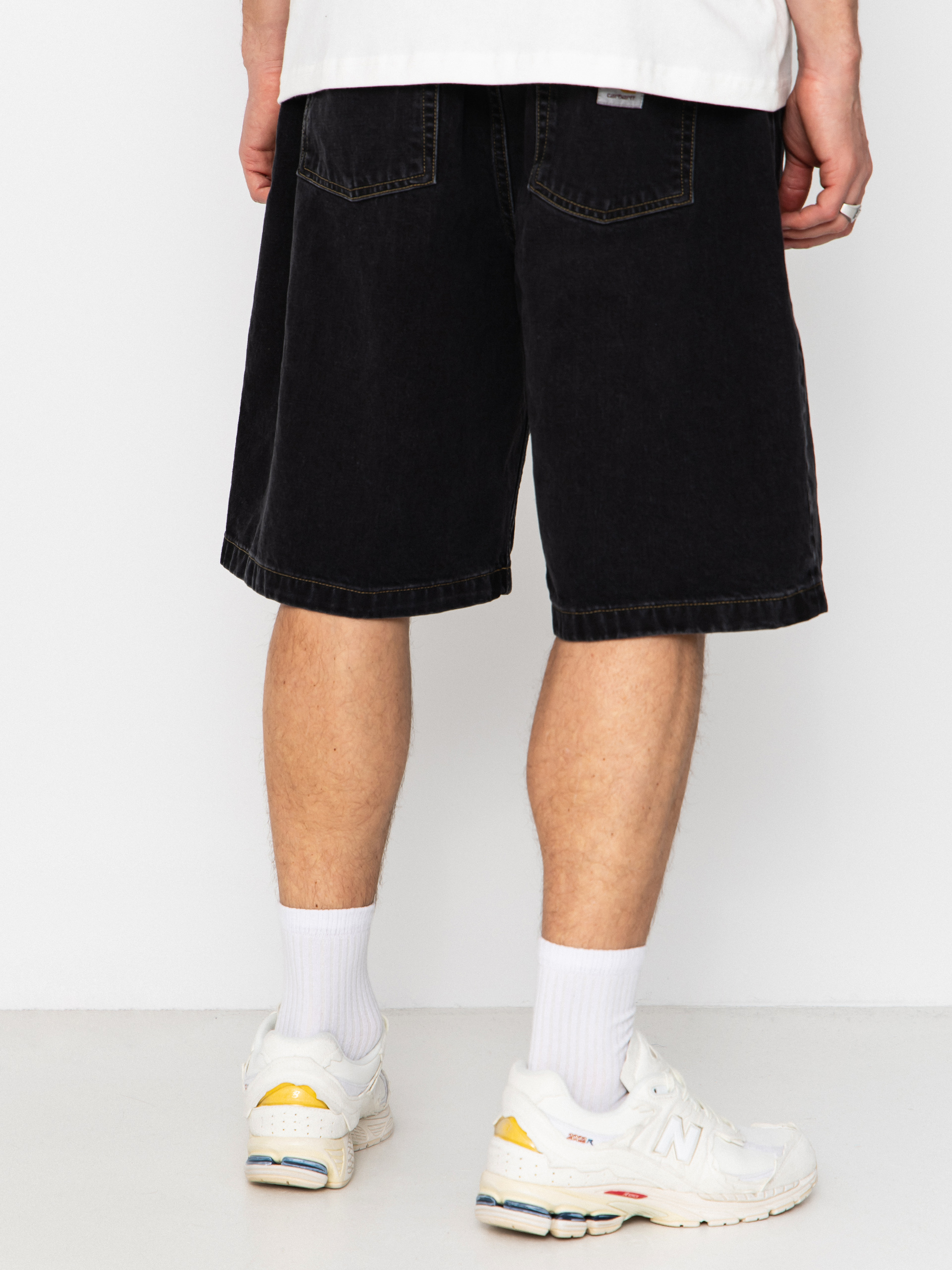 Къси панталони Carhartt WIP Brandon (black stone washed)