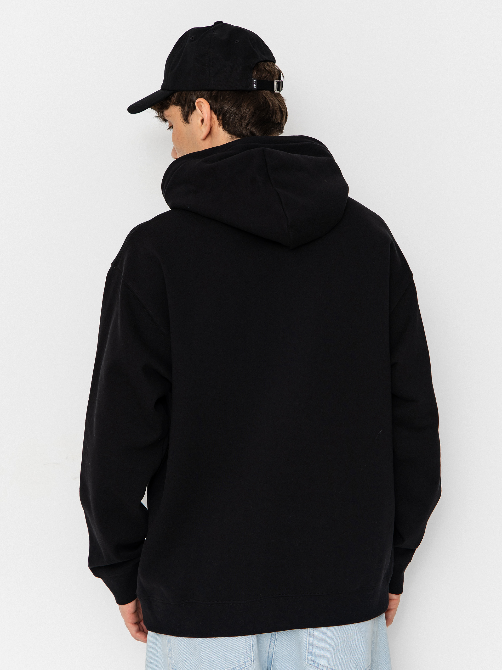 Суитшърт с качулка HUF Classic Arch HD (black)