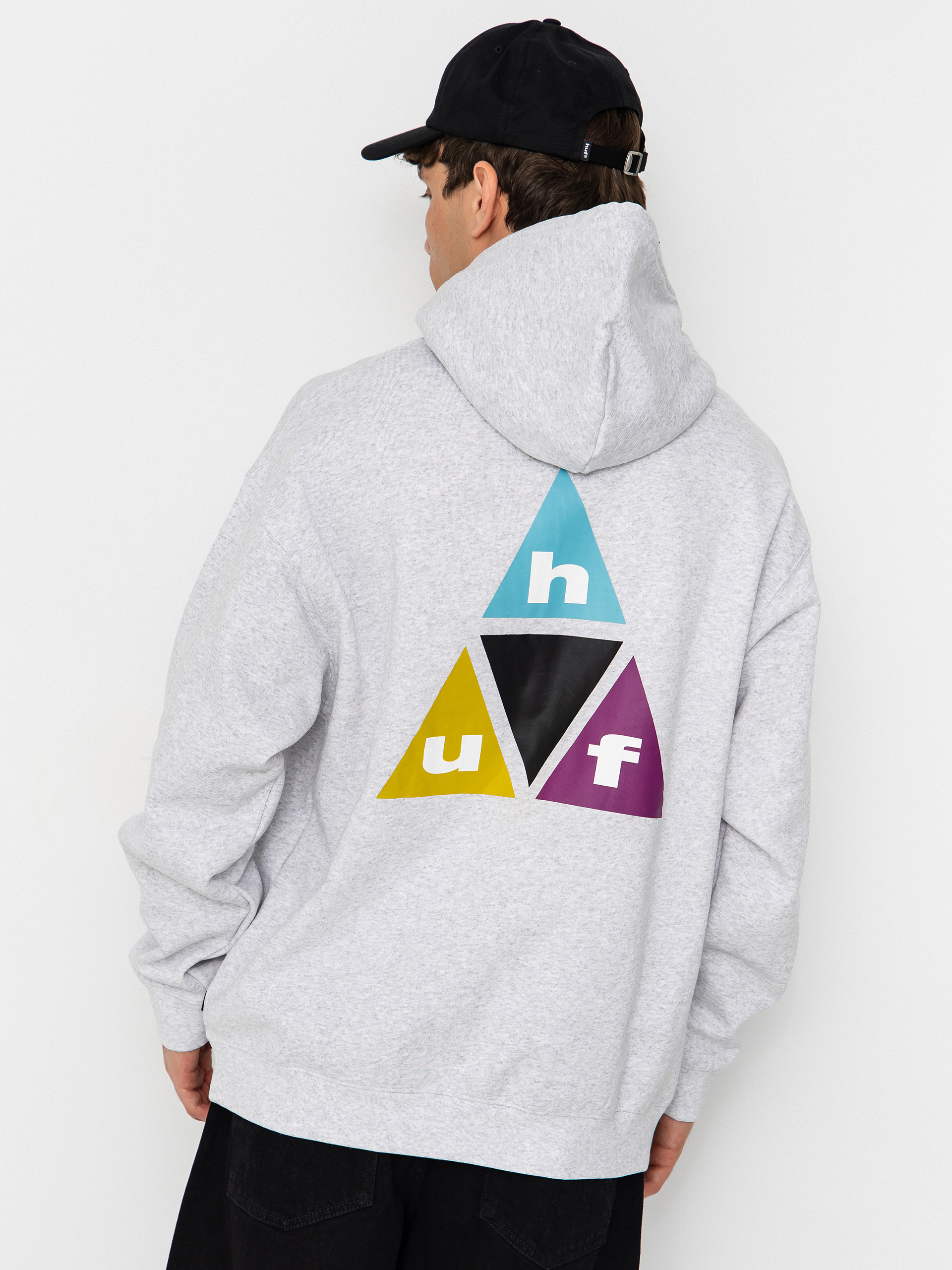Суитшърт с качулка HUF Prism Tt HD (heather grey)