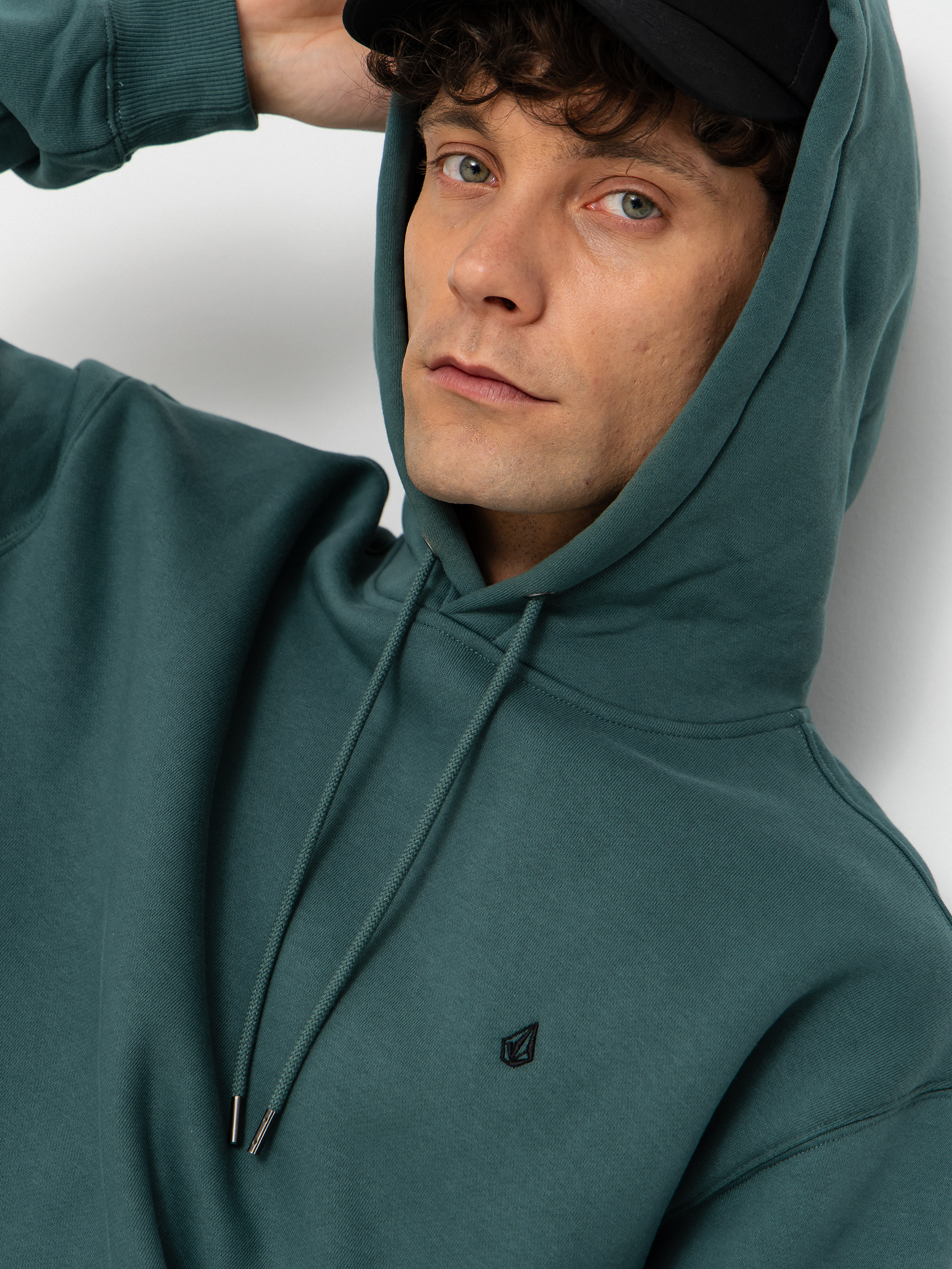 Суитшърт с качулка Volcom Single Stone HD (rifle green)