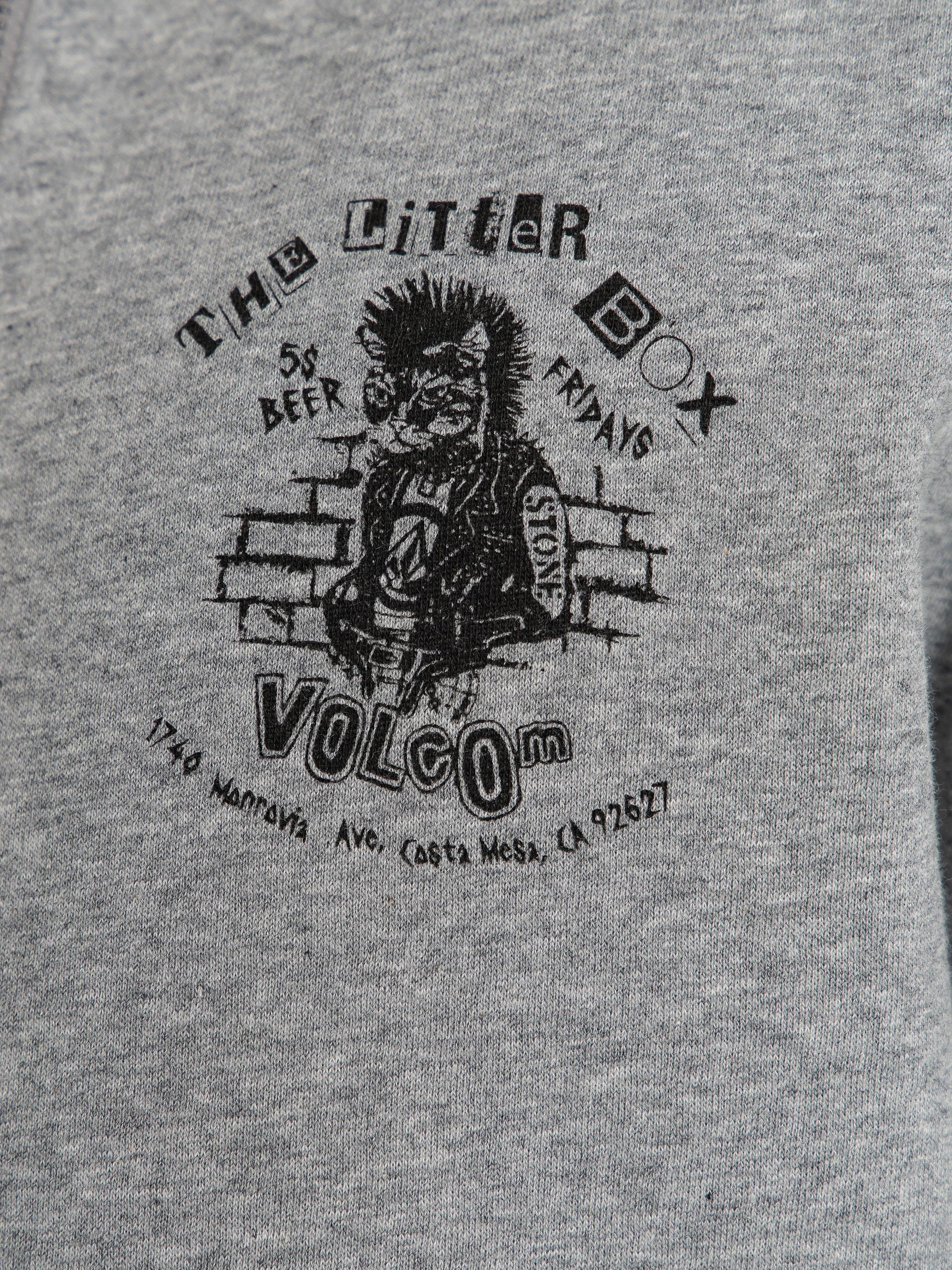 Суитшърт Volcom Catastrophy ZIP (heather grey)