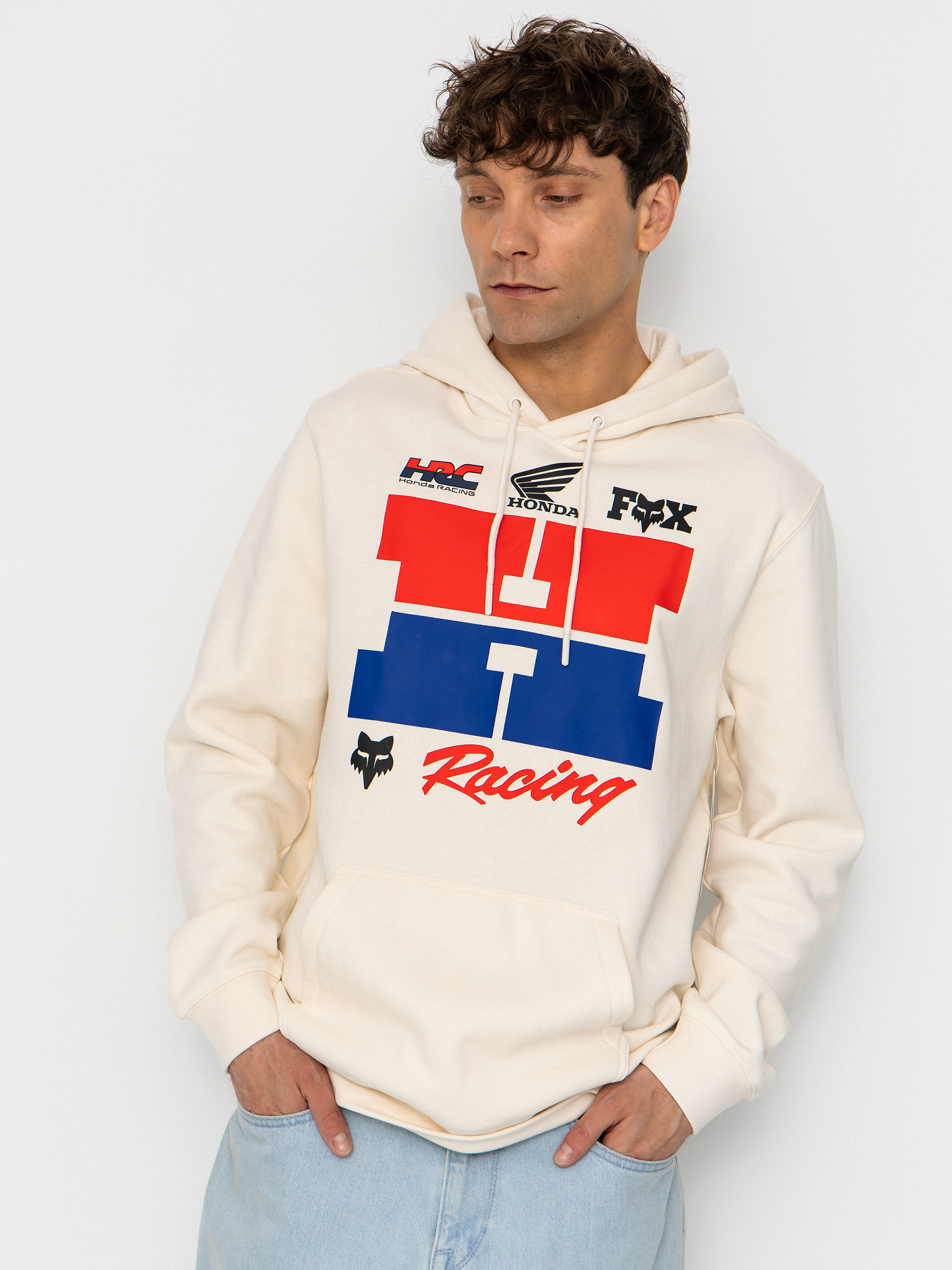 Суитшърт с качулка Fox Honda HD (off white)