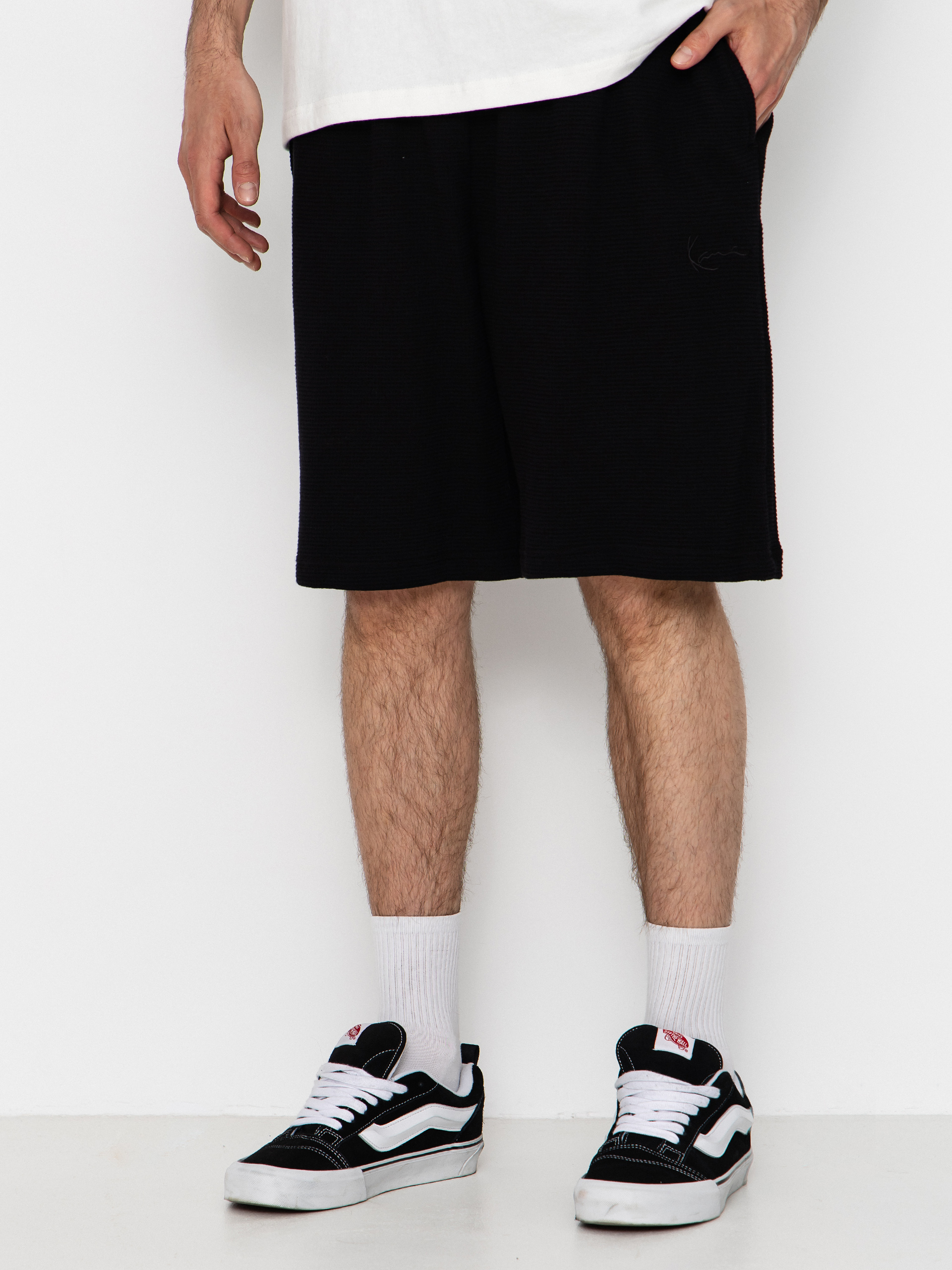 Къси панталони Karl Kani Signature Waffle (black)