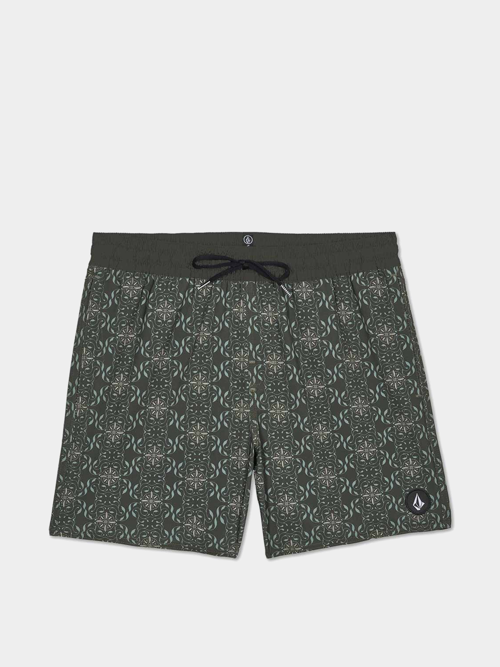 u041au044au0441u0438 u043fu0430u043du0442u0430u043bu043eu043du0438 Volcom Lido Print Trunk 16 (squadron green)